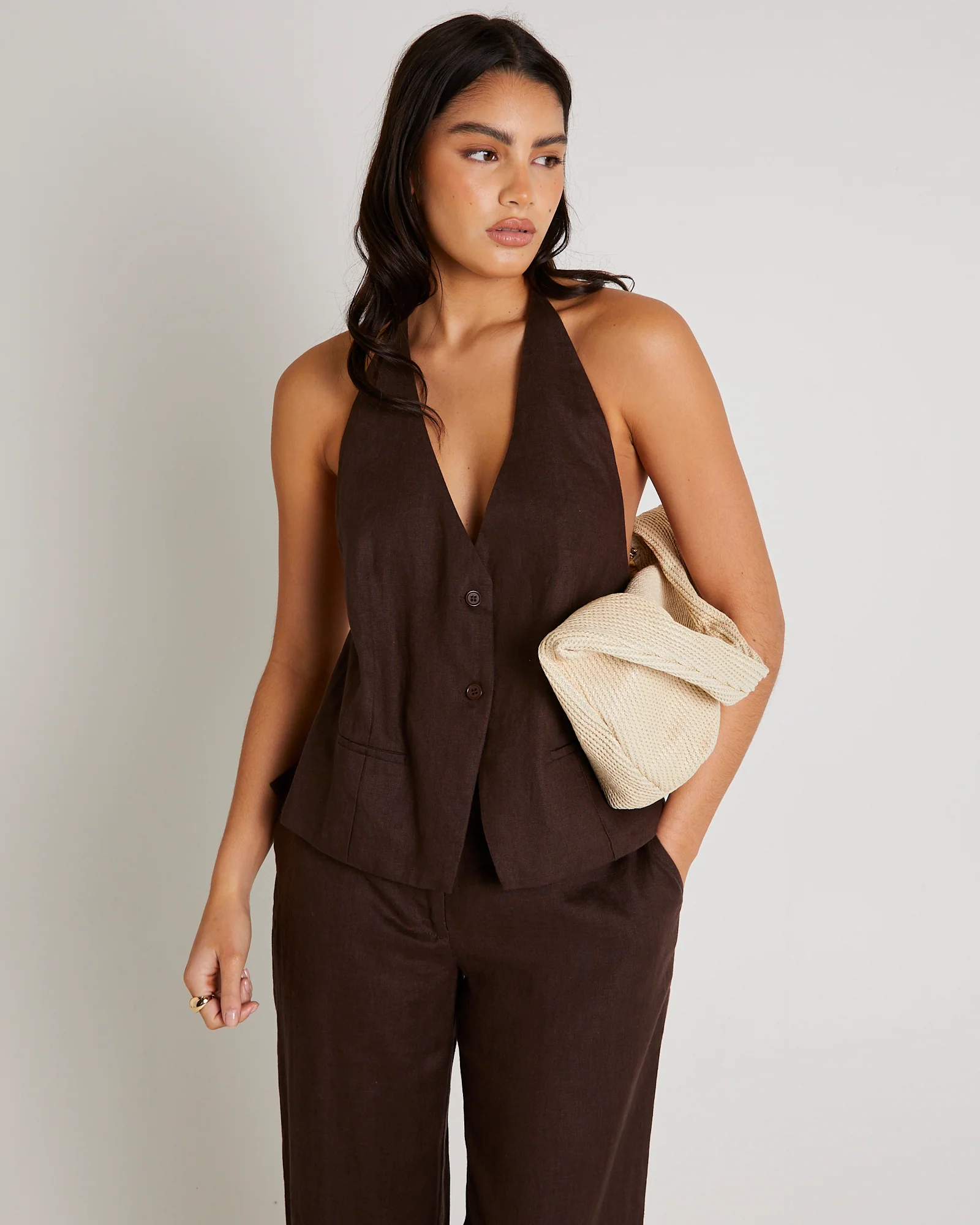 Peta Plunge Halter Top - Image 3
