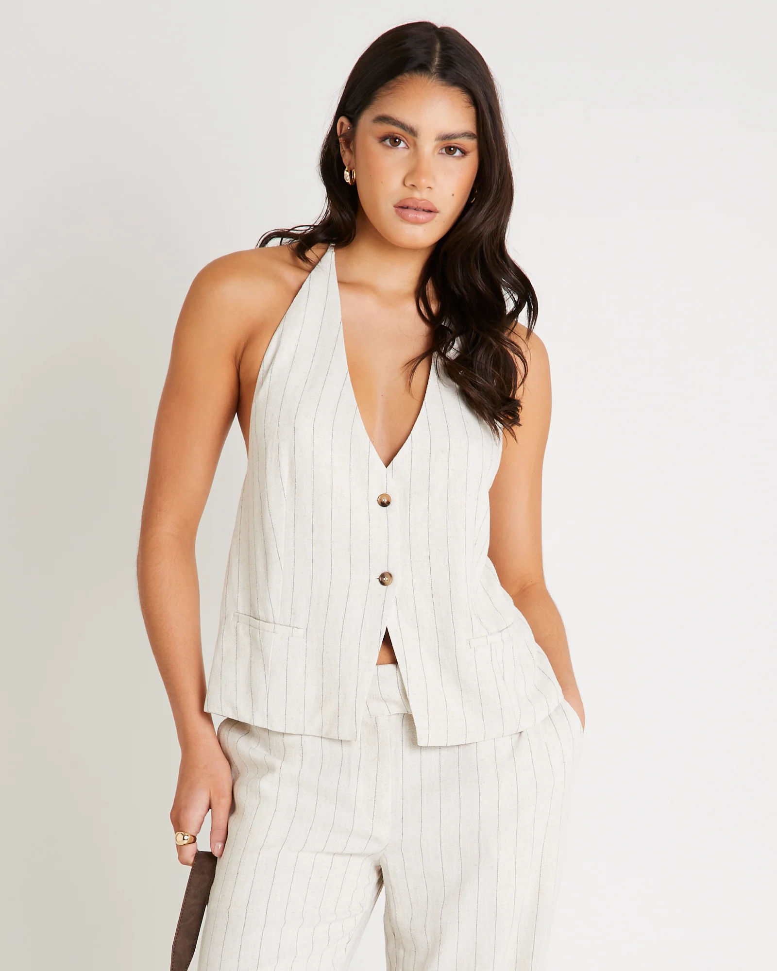 Peta Plunge Halter Top - Image 4