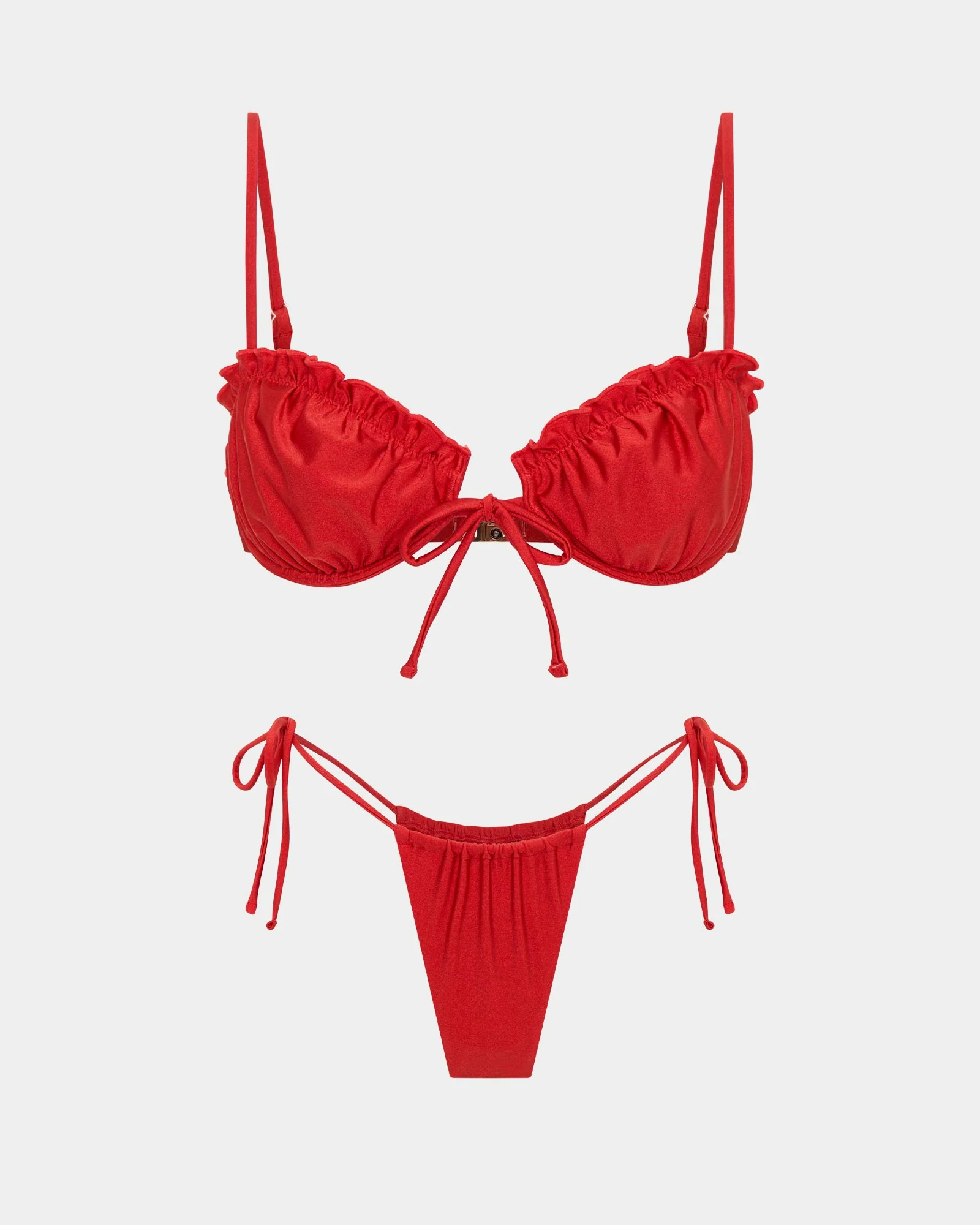 Peyton Frill Cup Underwire Bikini Top Bikini Set - Image 4