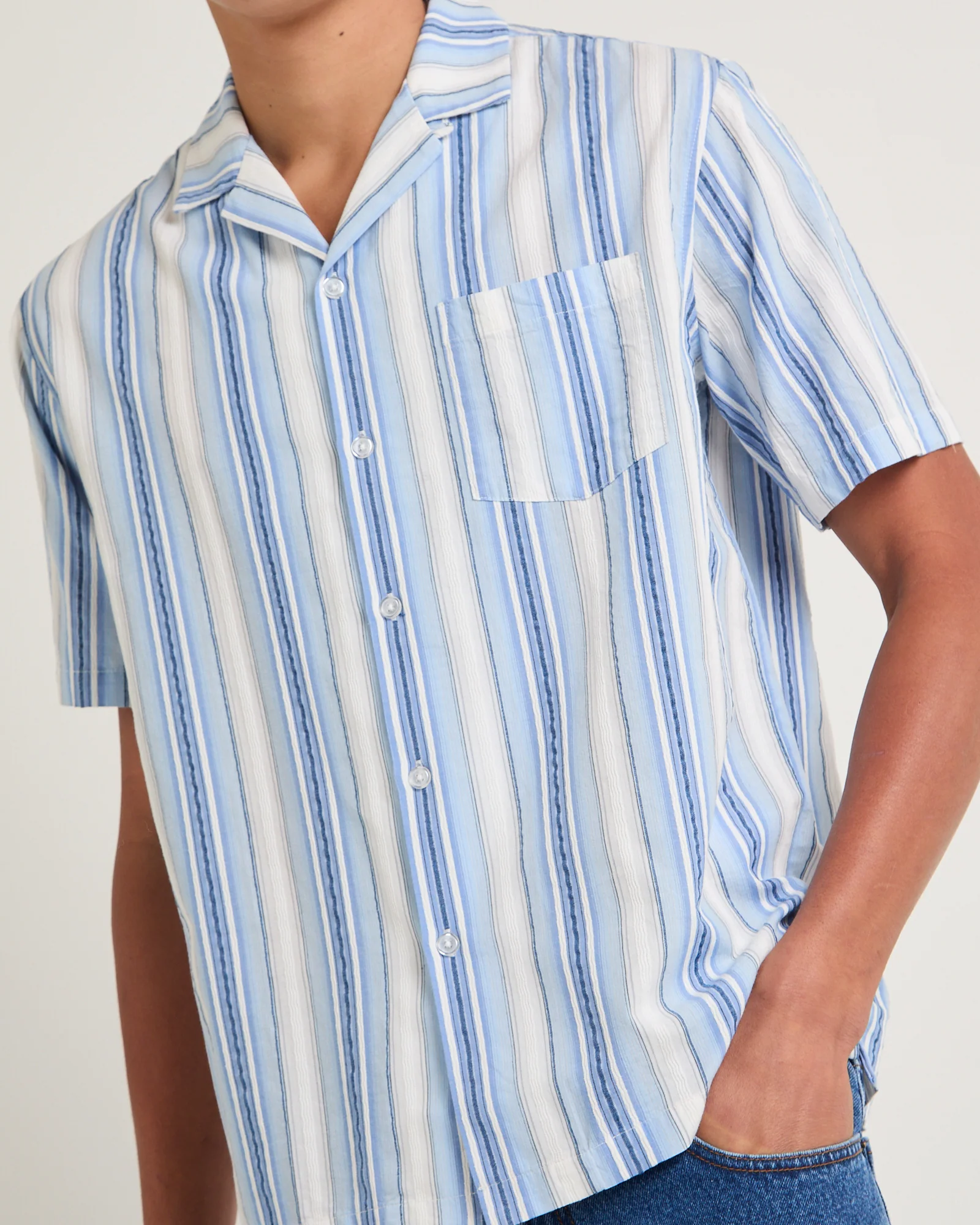 Pinnacle Stripe Short Sleeve Resort Shirt - Image 5