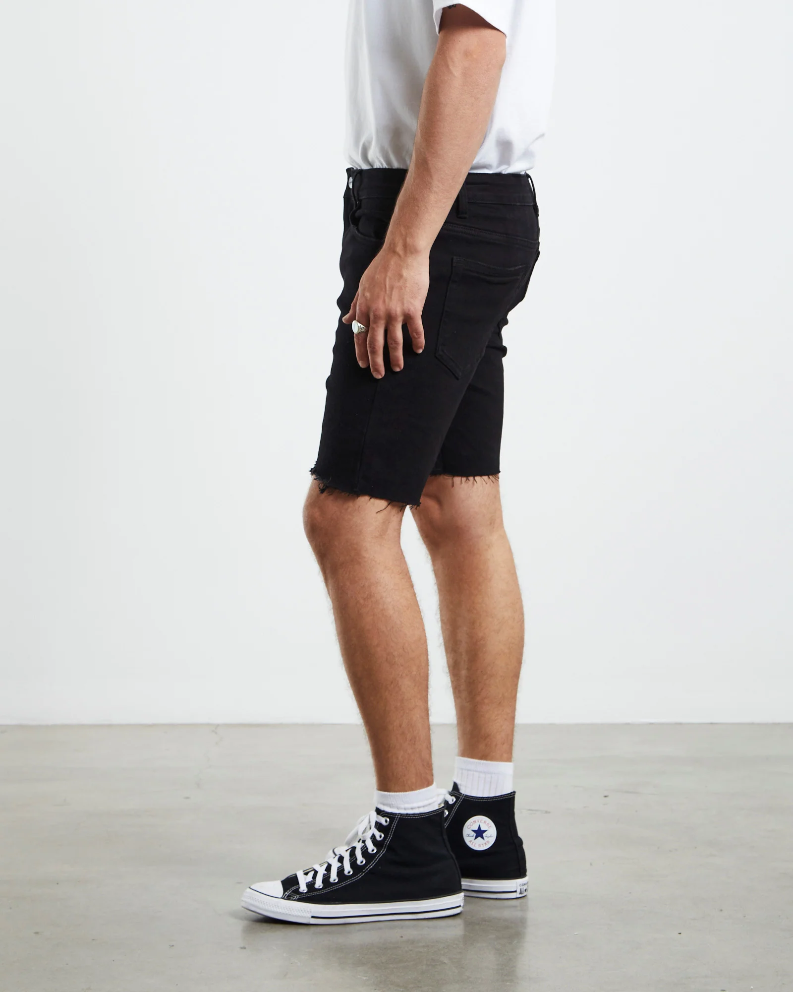 Pistol Denim Shorts Black Night - Image 4