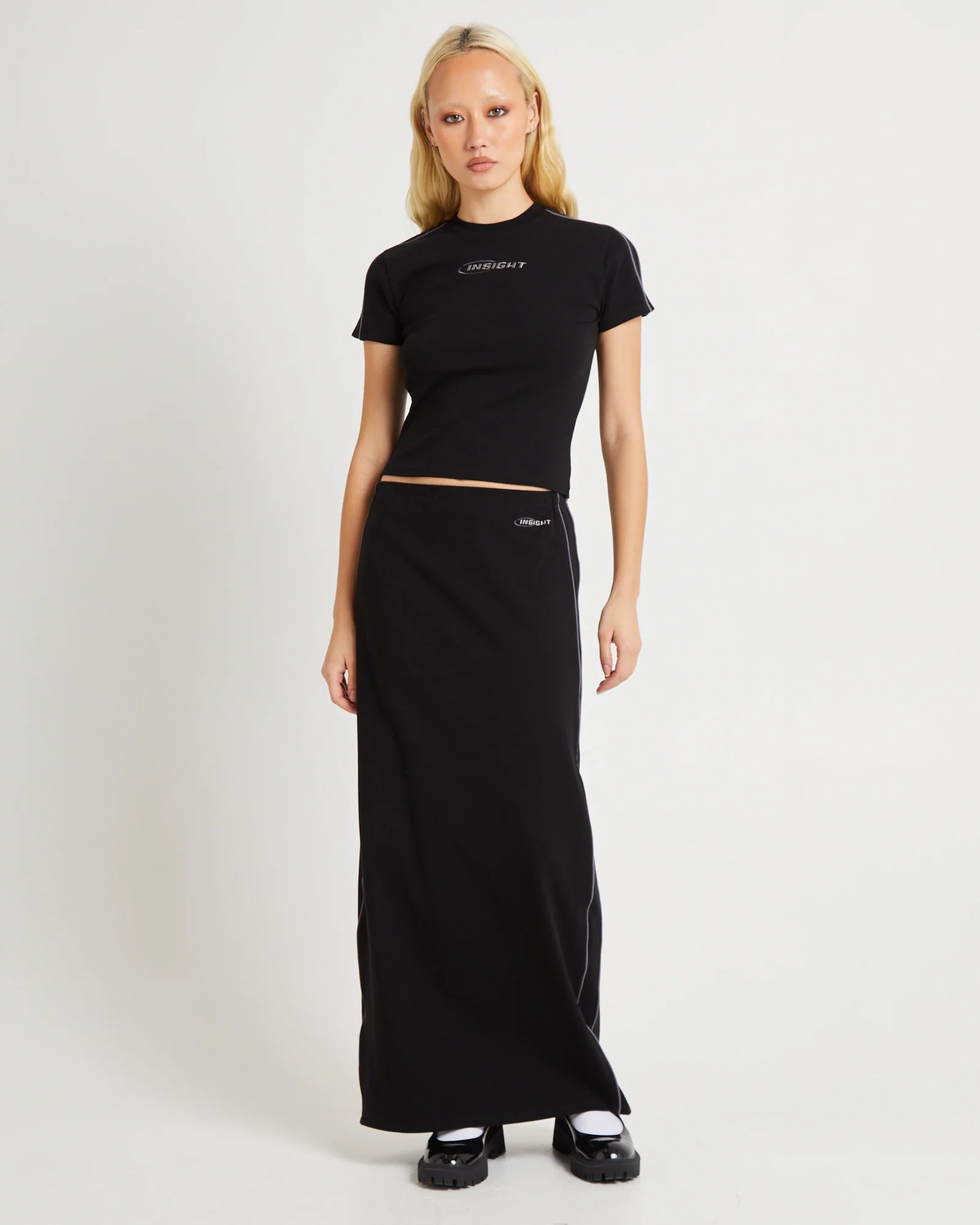 Pitch Piped Maxi Jersey Skirt - Image 3
