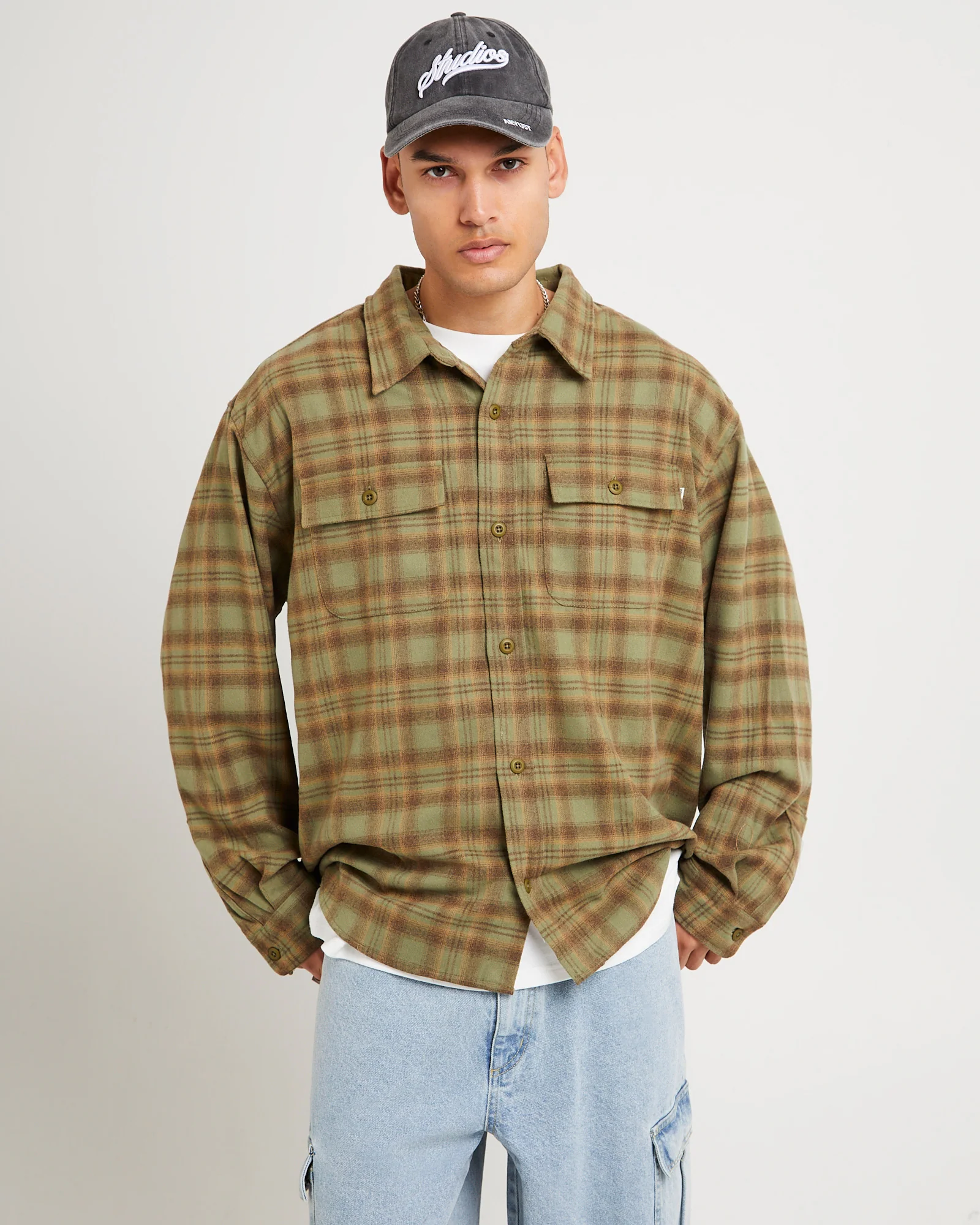 Plaid Long Sleeve Overshirt - Image 2