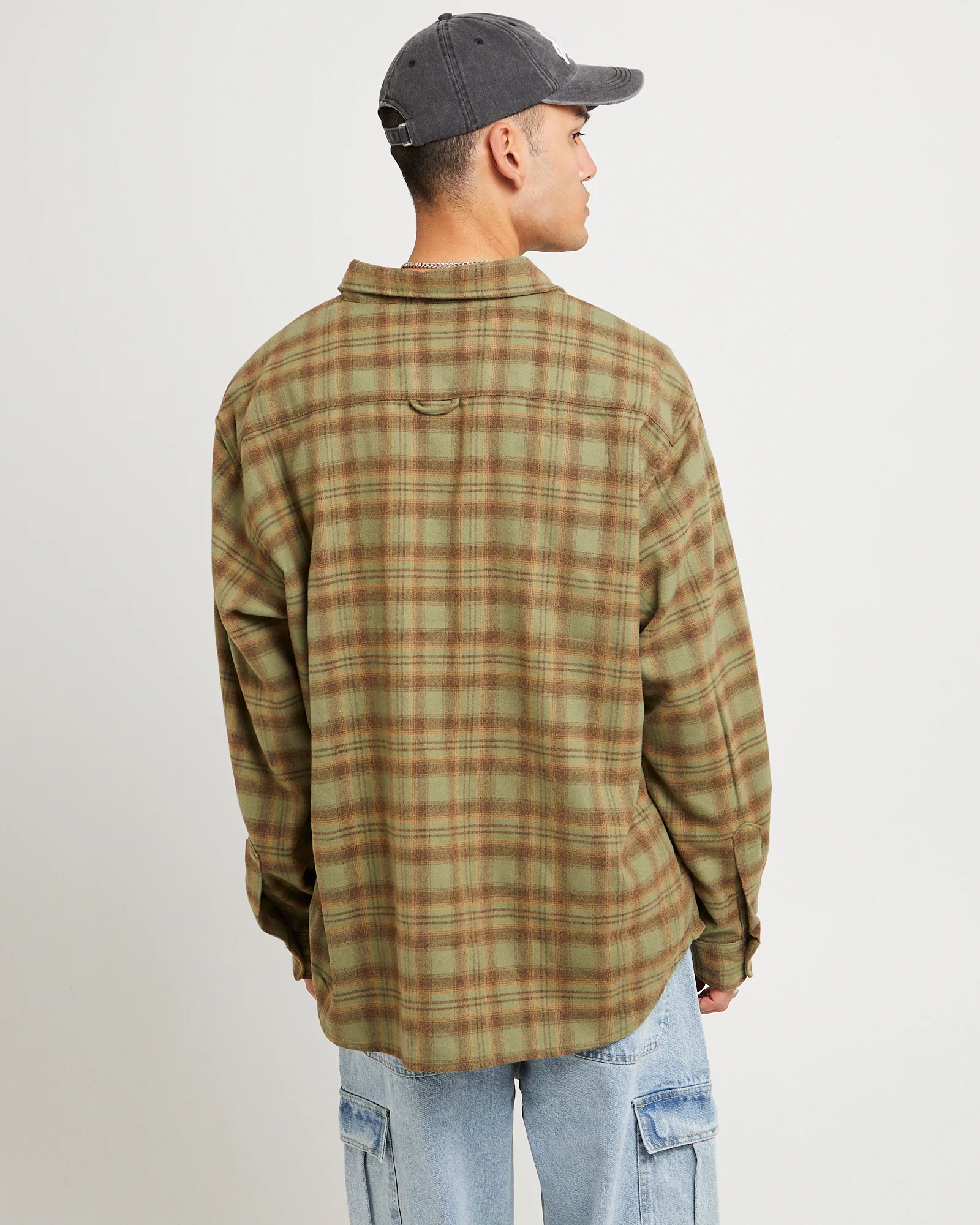 Plaid Long Sleeve Overshirt - Image 4