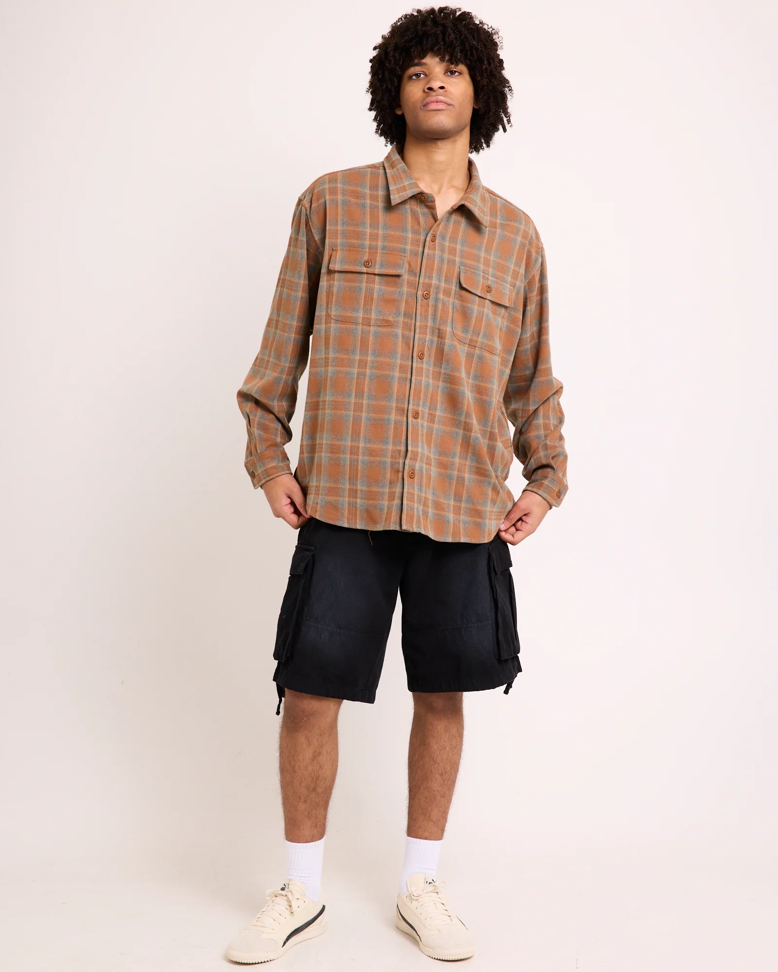 Plaid Long Sleeve Overshirt - Image 2