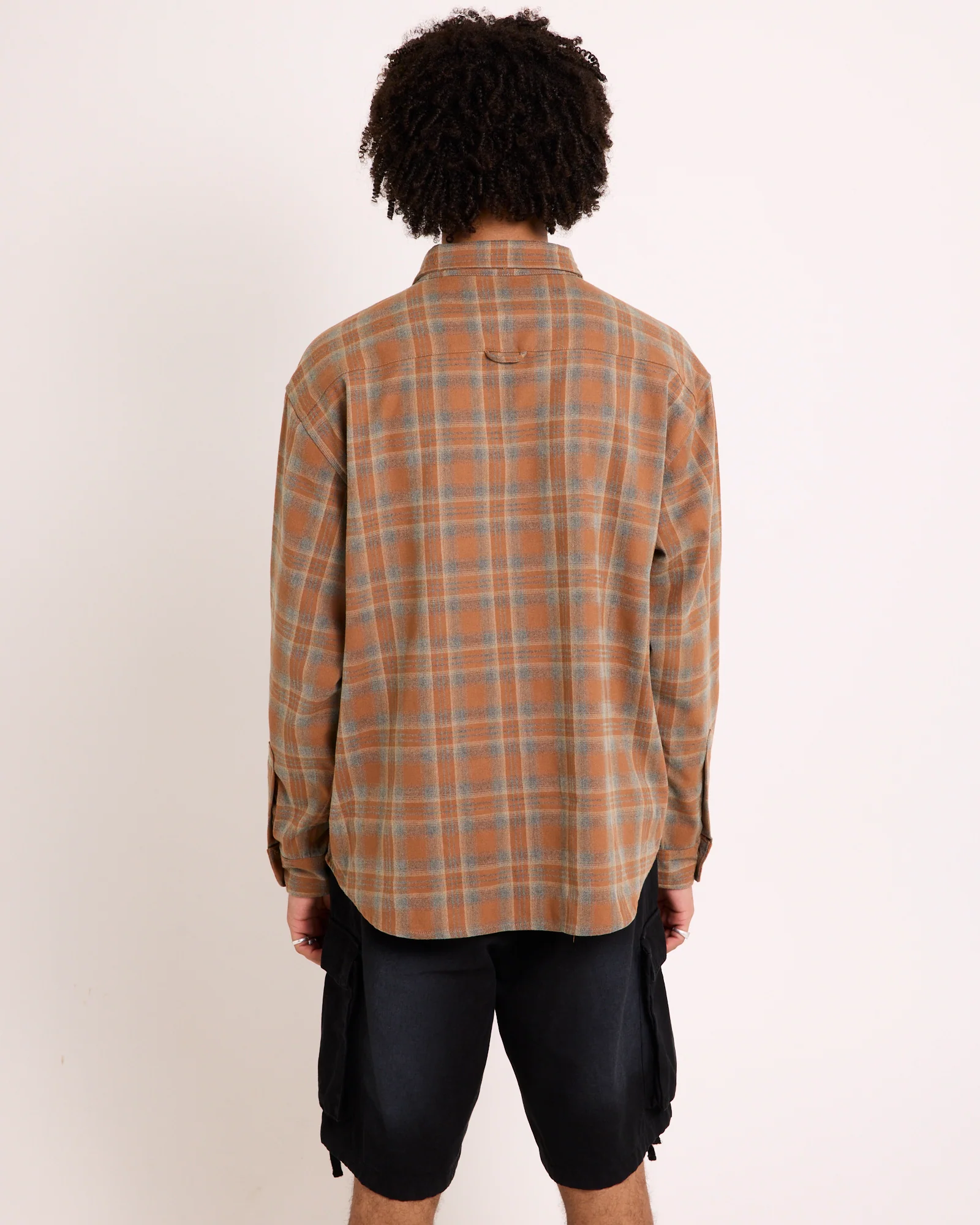 Plaid Long Sleeve Overshirt - Image 3