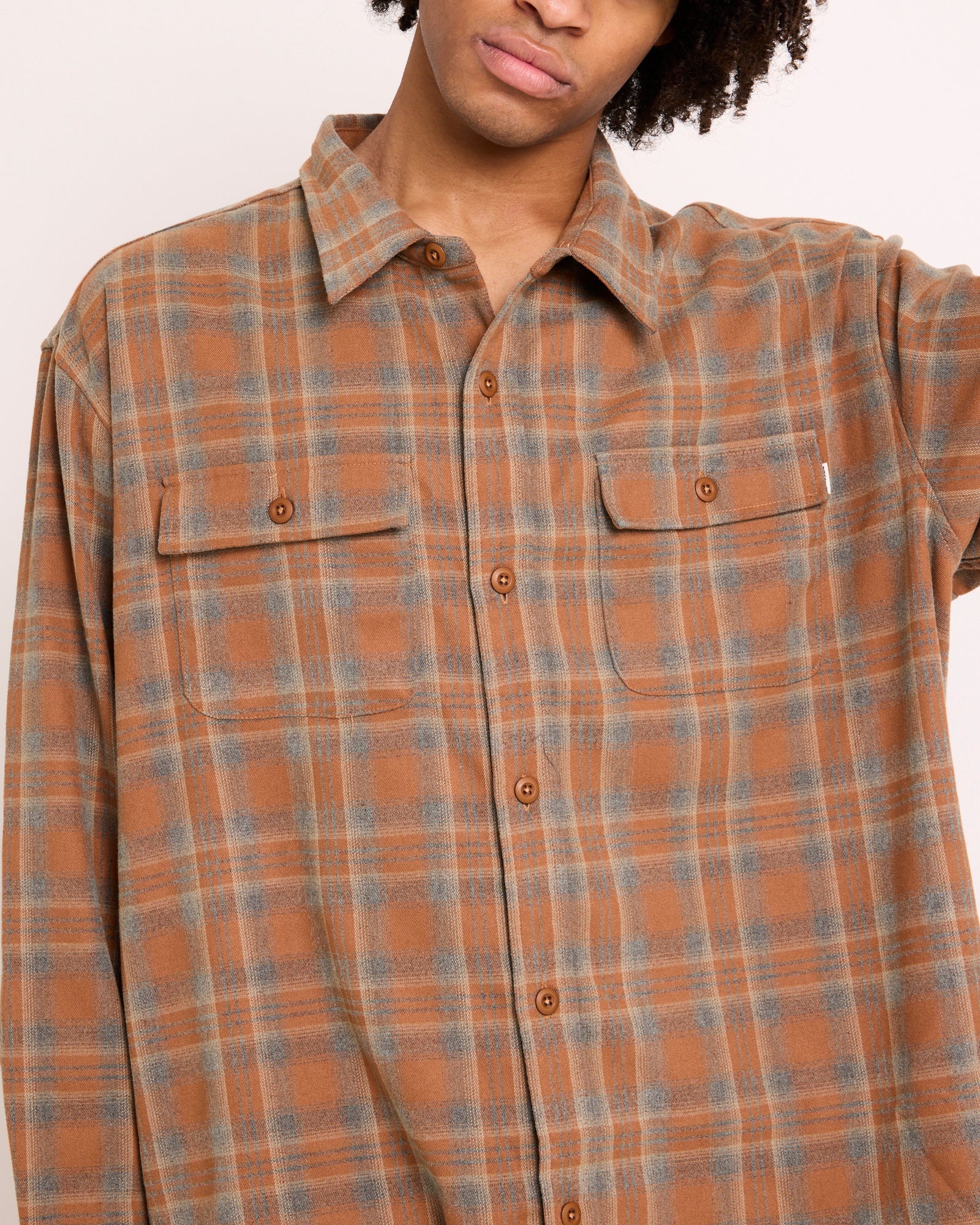 Plaid Long Sleeve Overshirt - Image 6
