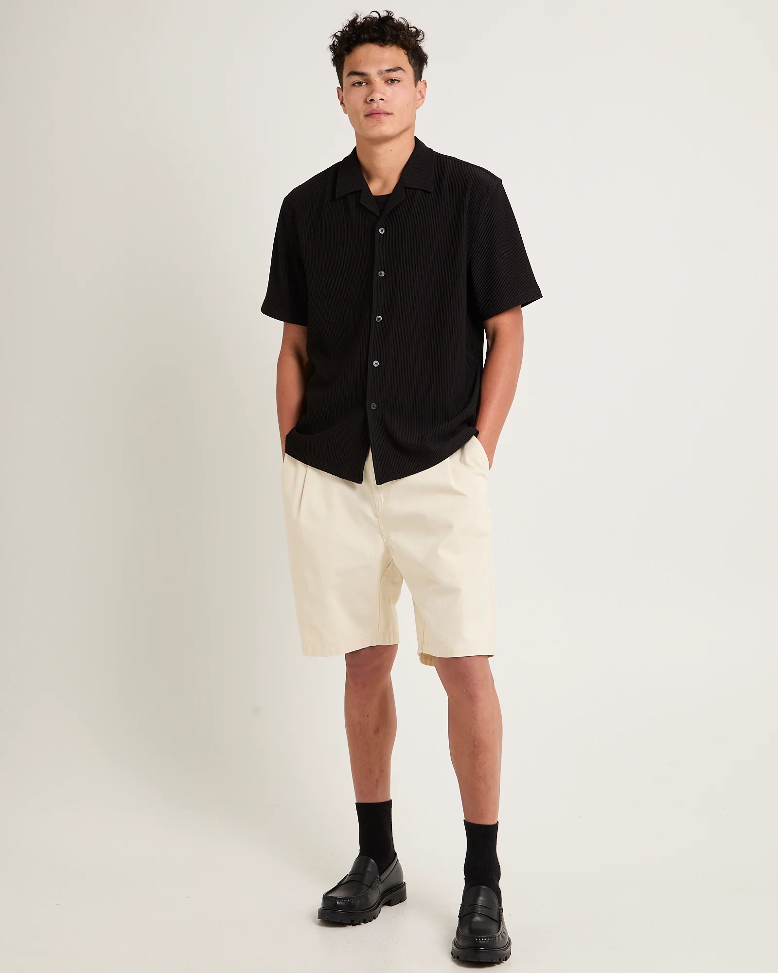 Pleated Resort Short SleeveShirt - Image 3