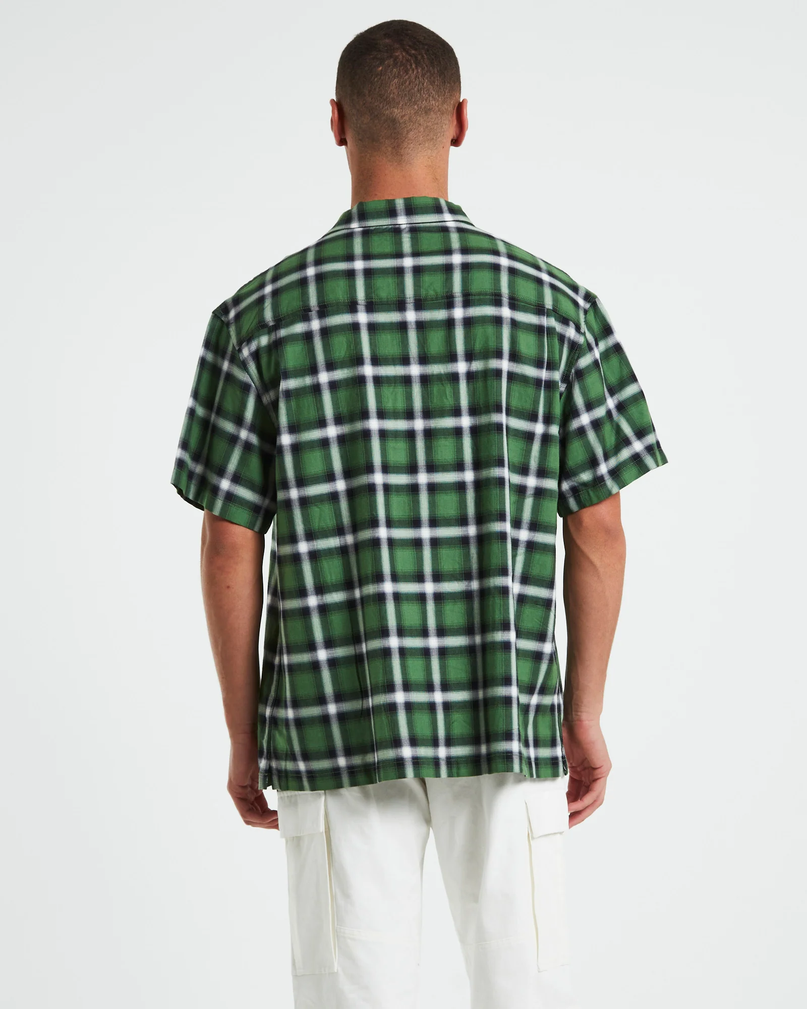 Pocket Check Ss Shirt Green - Image 2
