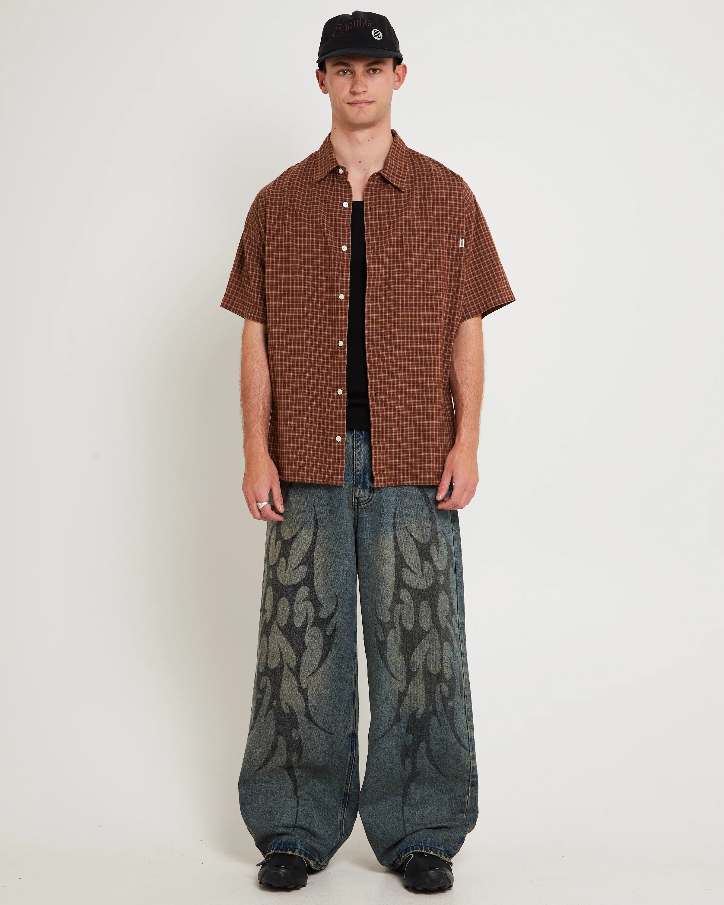 Point Plaid Summer Short Sleeve Shirt - Image 3