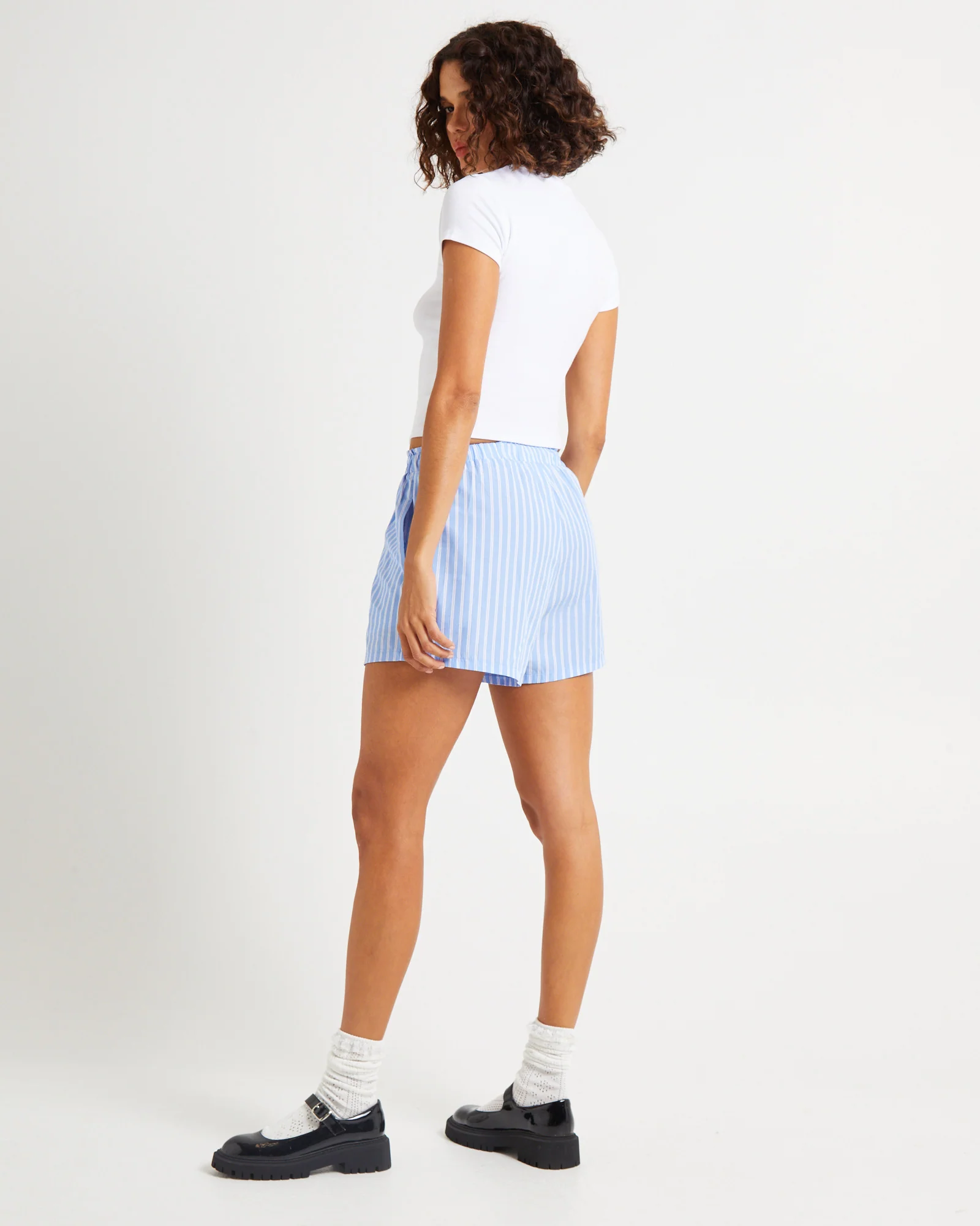 Poppy Poplin Stripe Shorts - Image 4