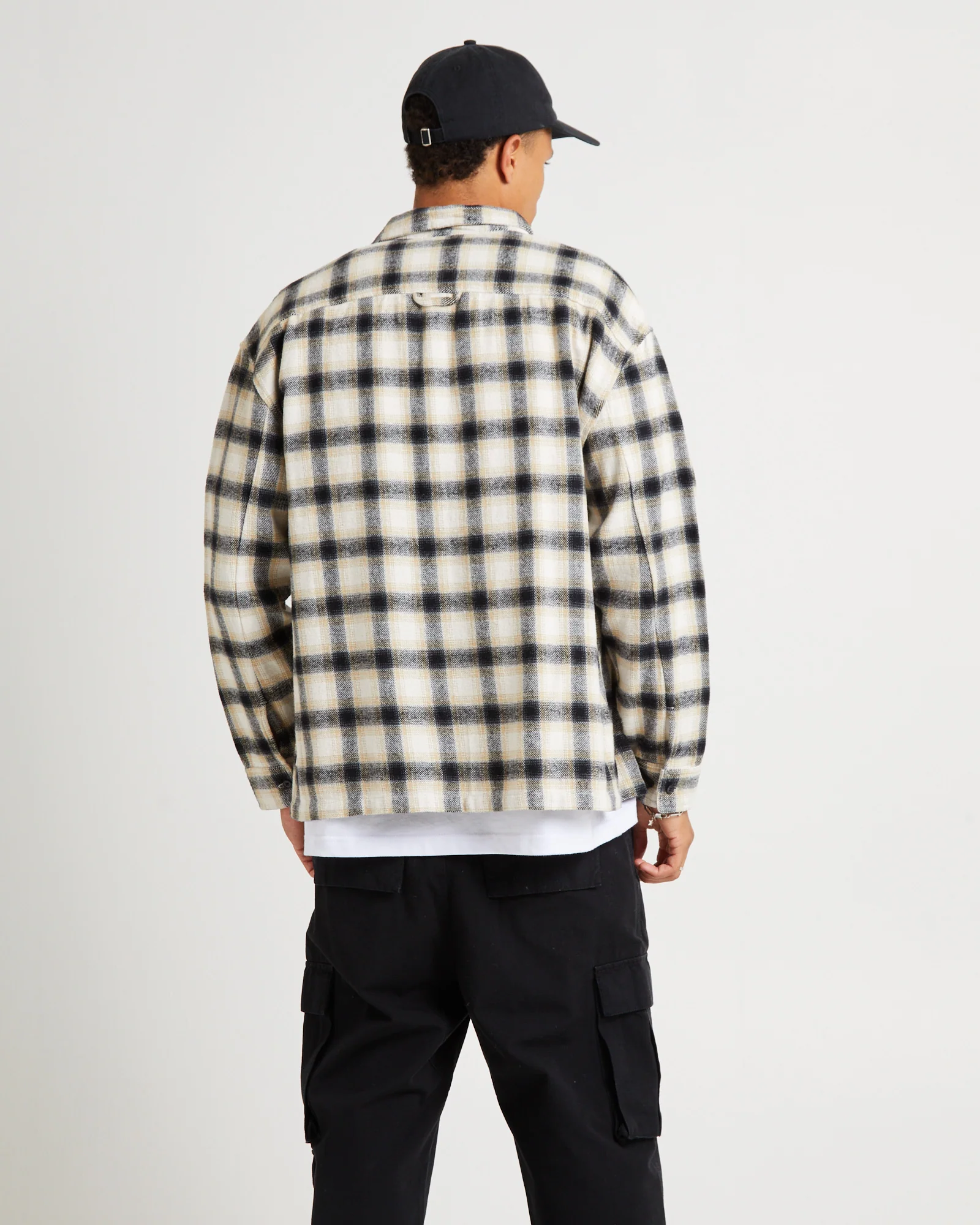 Portland Long Sleeve Flanno Off White - Image 2