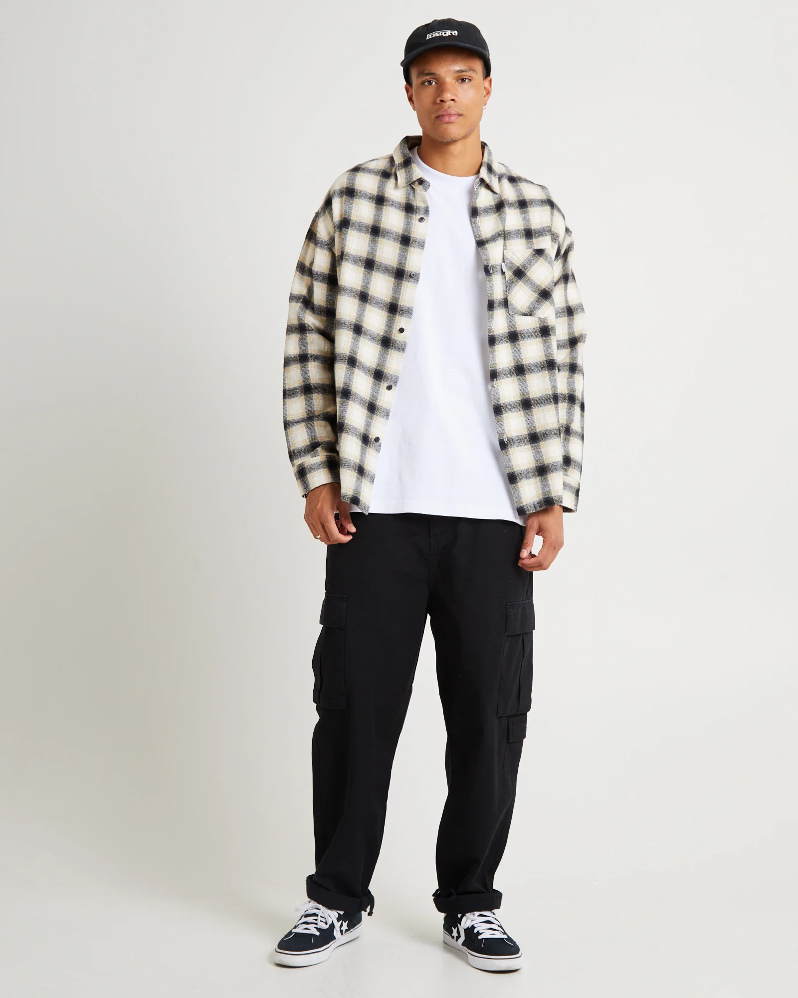 Portland Long Sleeve Flanno Off White - Image 3