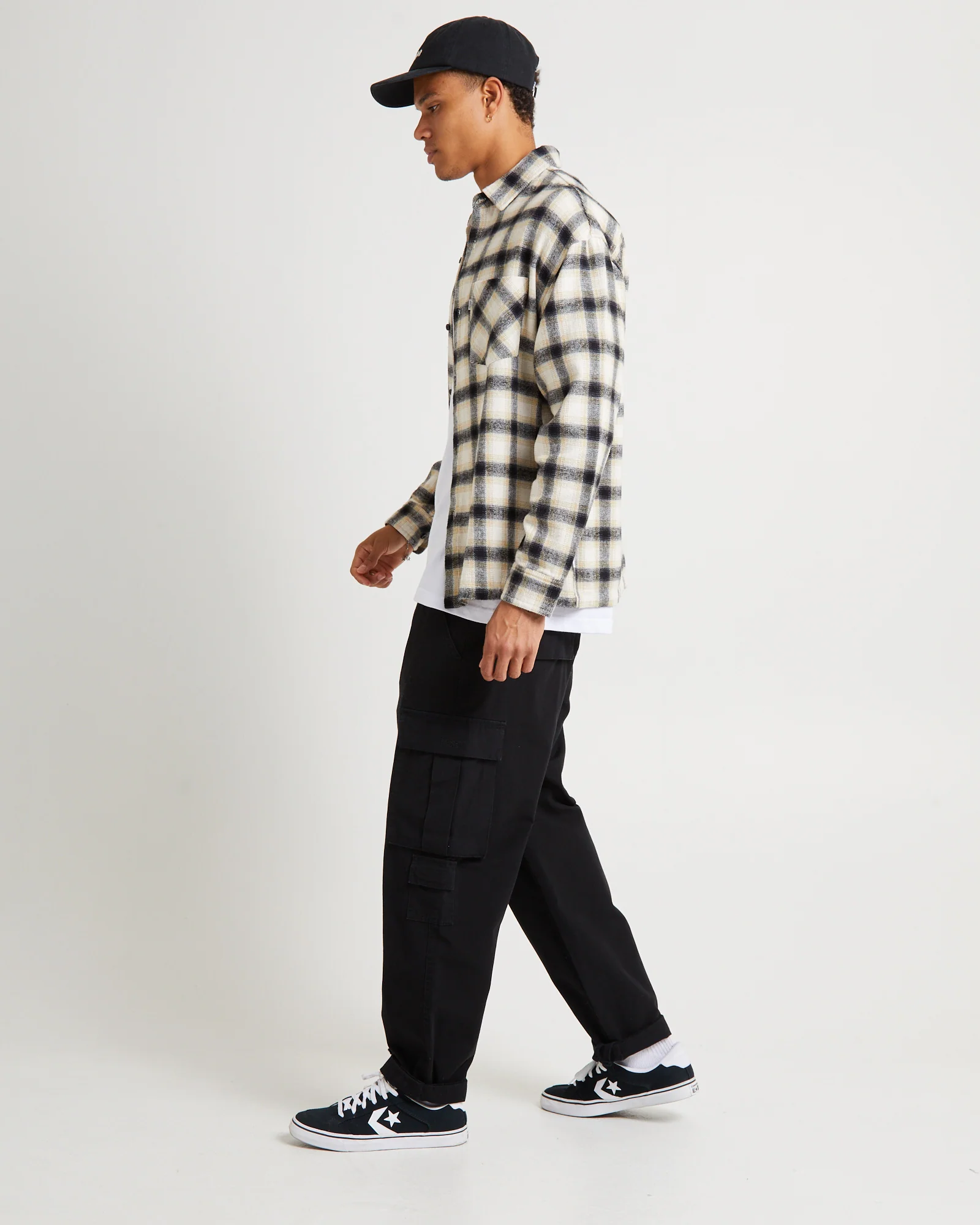 Portland Long Sleeve Flanno Off White - Image 4