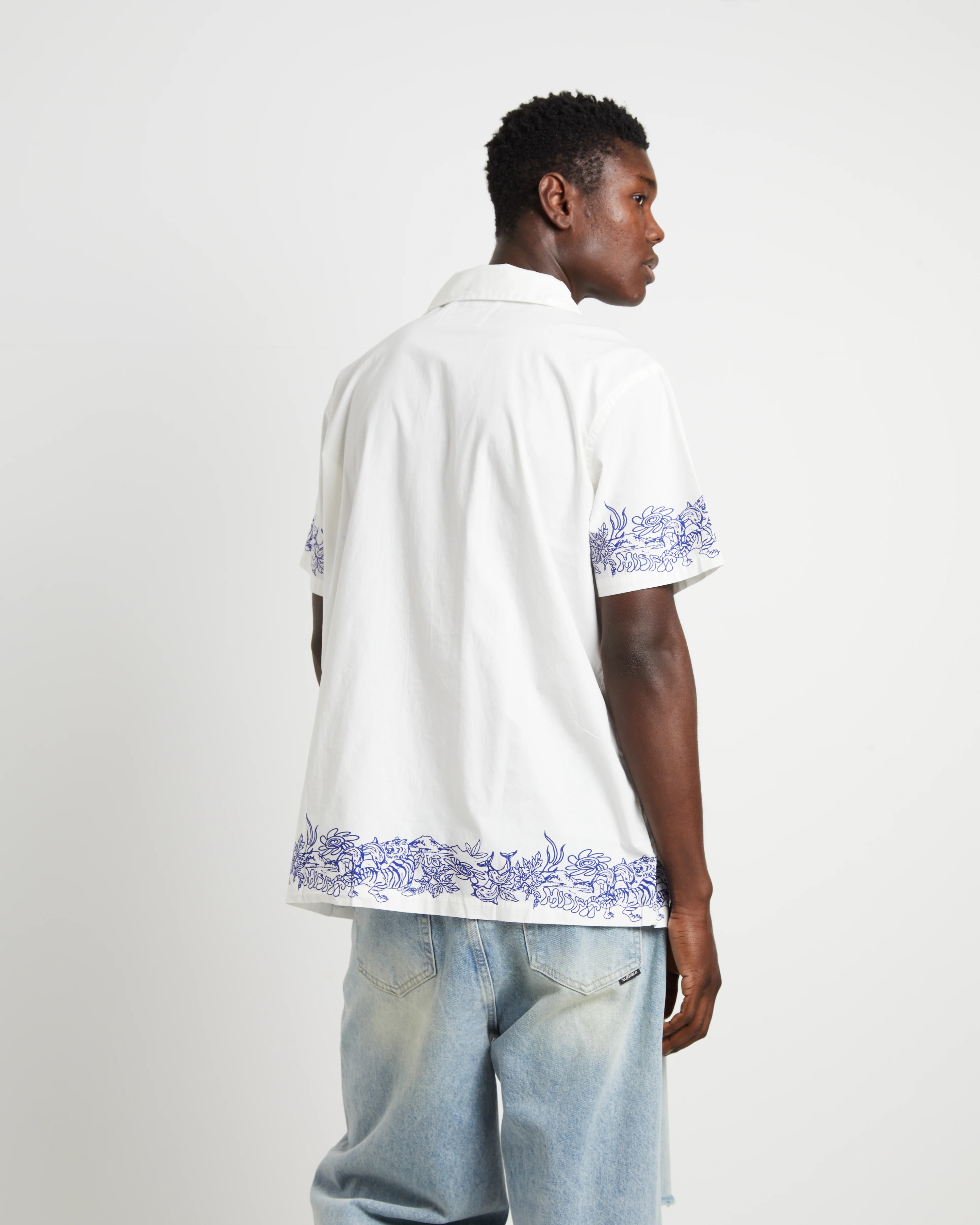 Precious Cosmos Short Sleeve Shirt in Washed White - Image 2