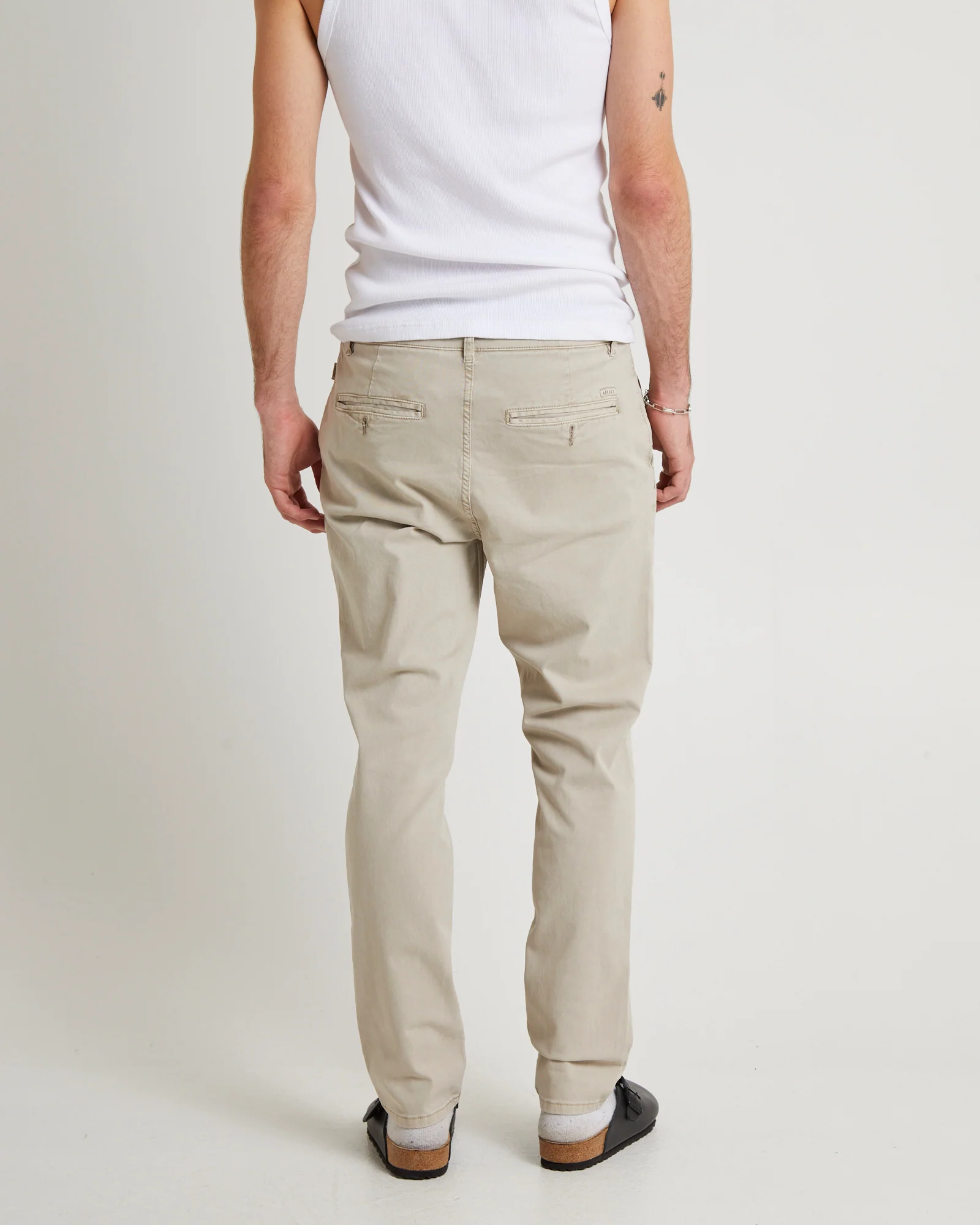 Preston Slim Chino Pants Bone - Image 2