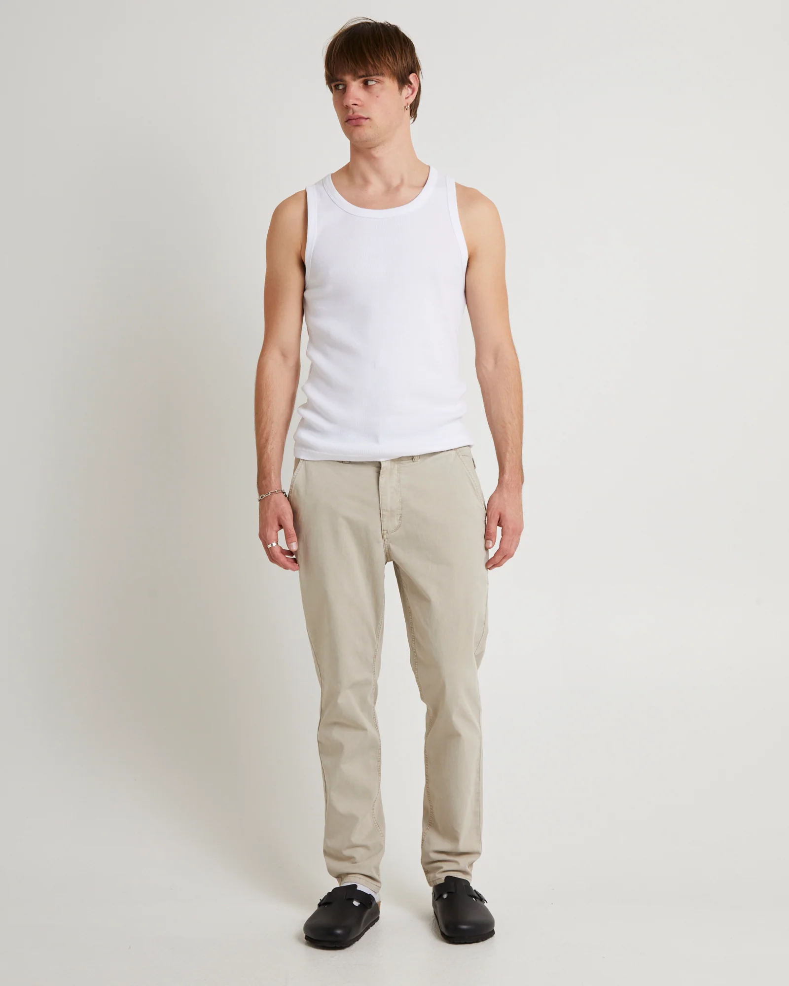 Preston Slim Chino Pants Bone - Image 3