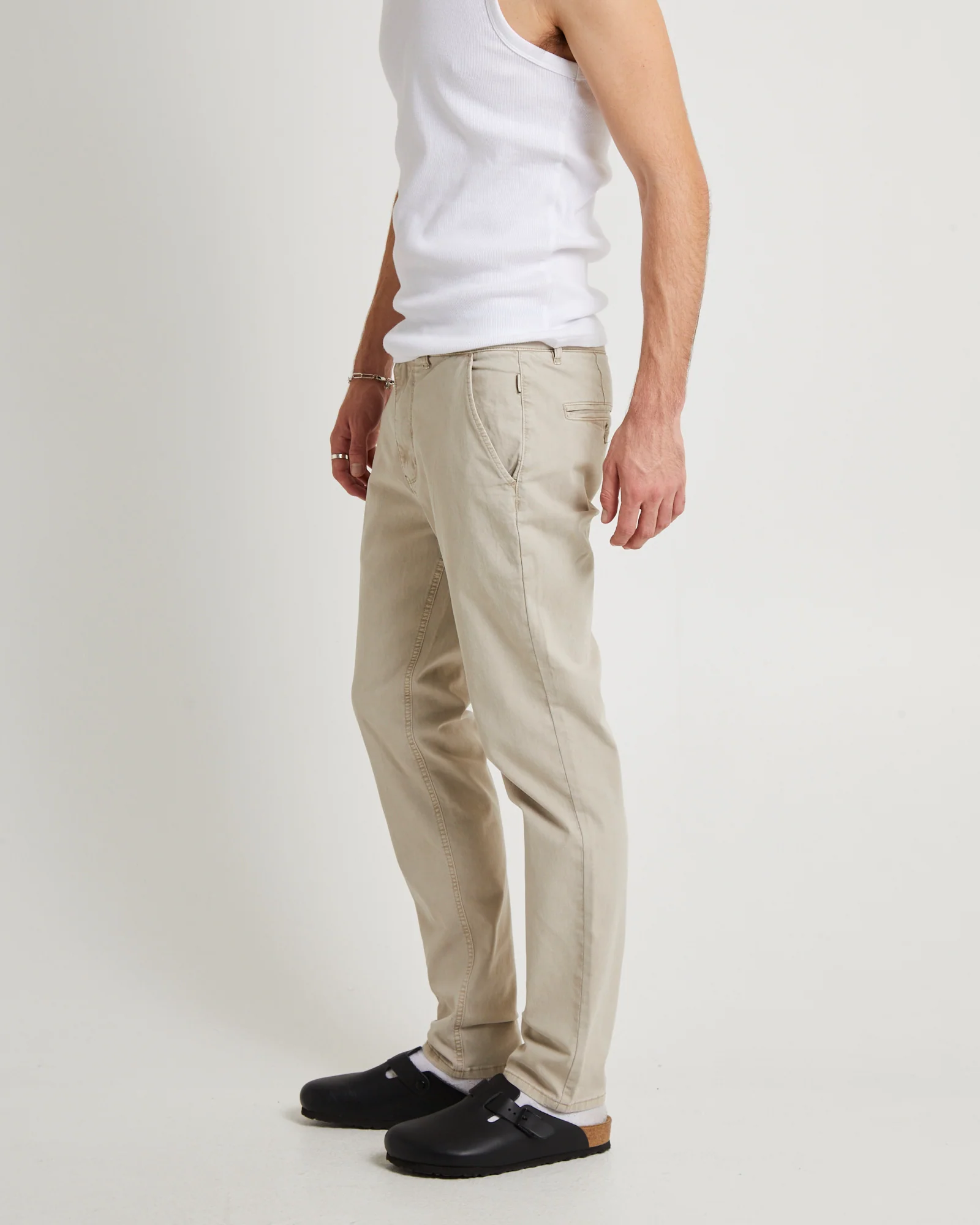 Preston Slim Chino Pants Bone - Image 4