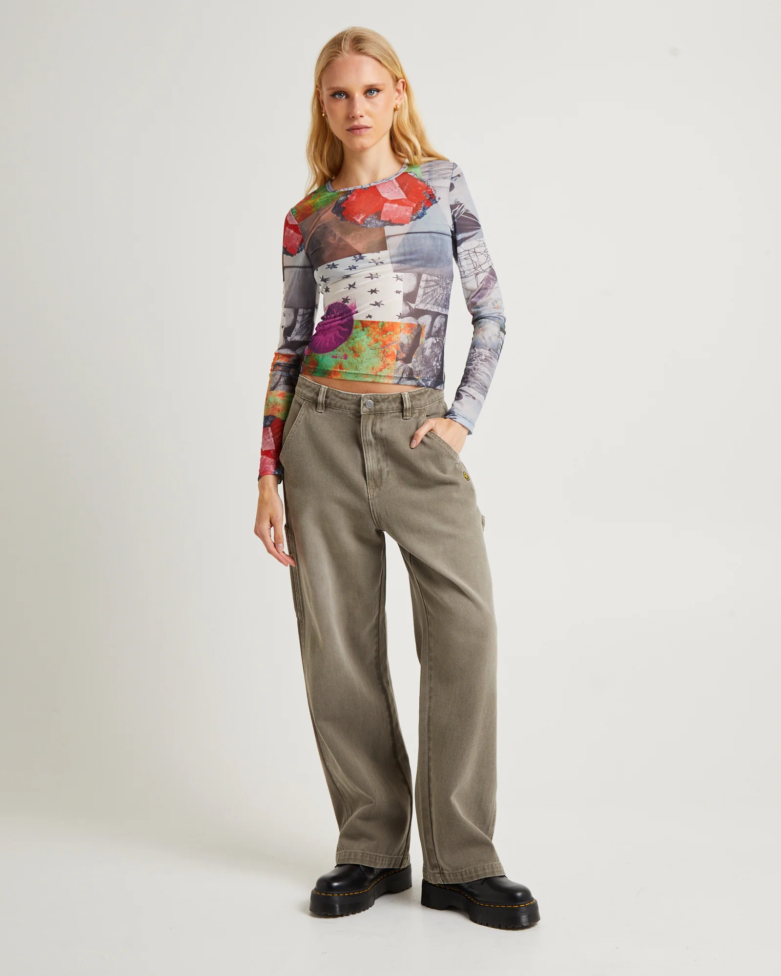 Primavera Long Sleeve Mesh Top - Image 3