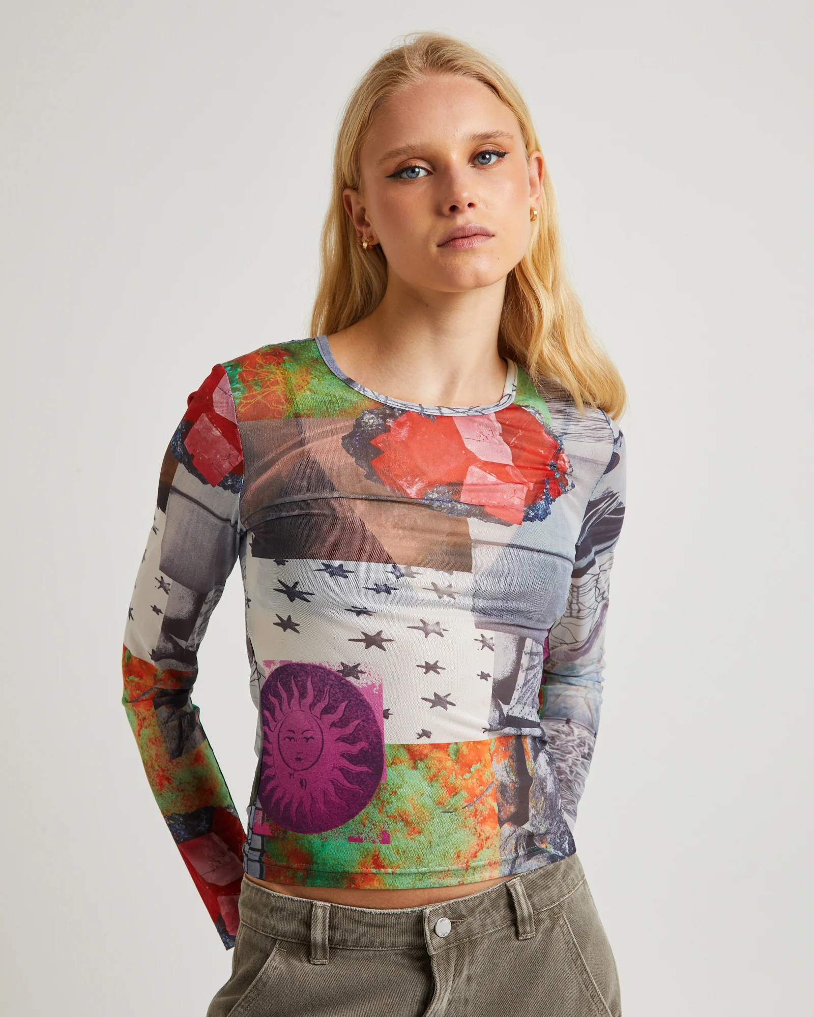Primavera Long Sleeve Mesh Top - Image 5