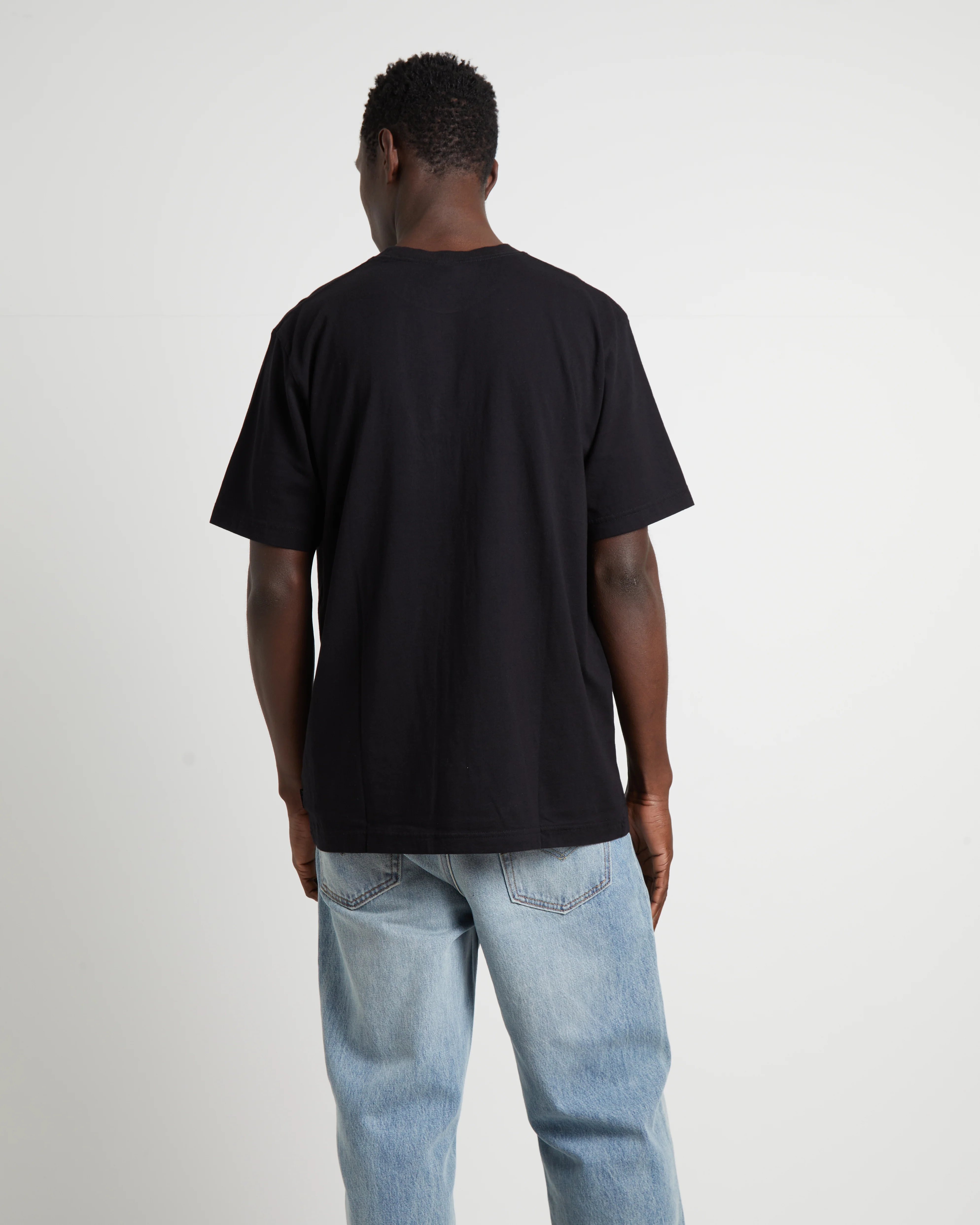 Psychedelic Retro Fit Short Sleeve T-Shirt in Black - Image 2