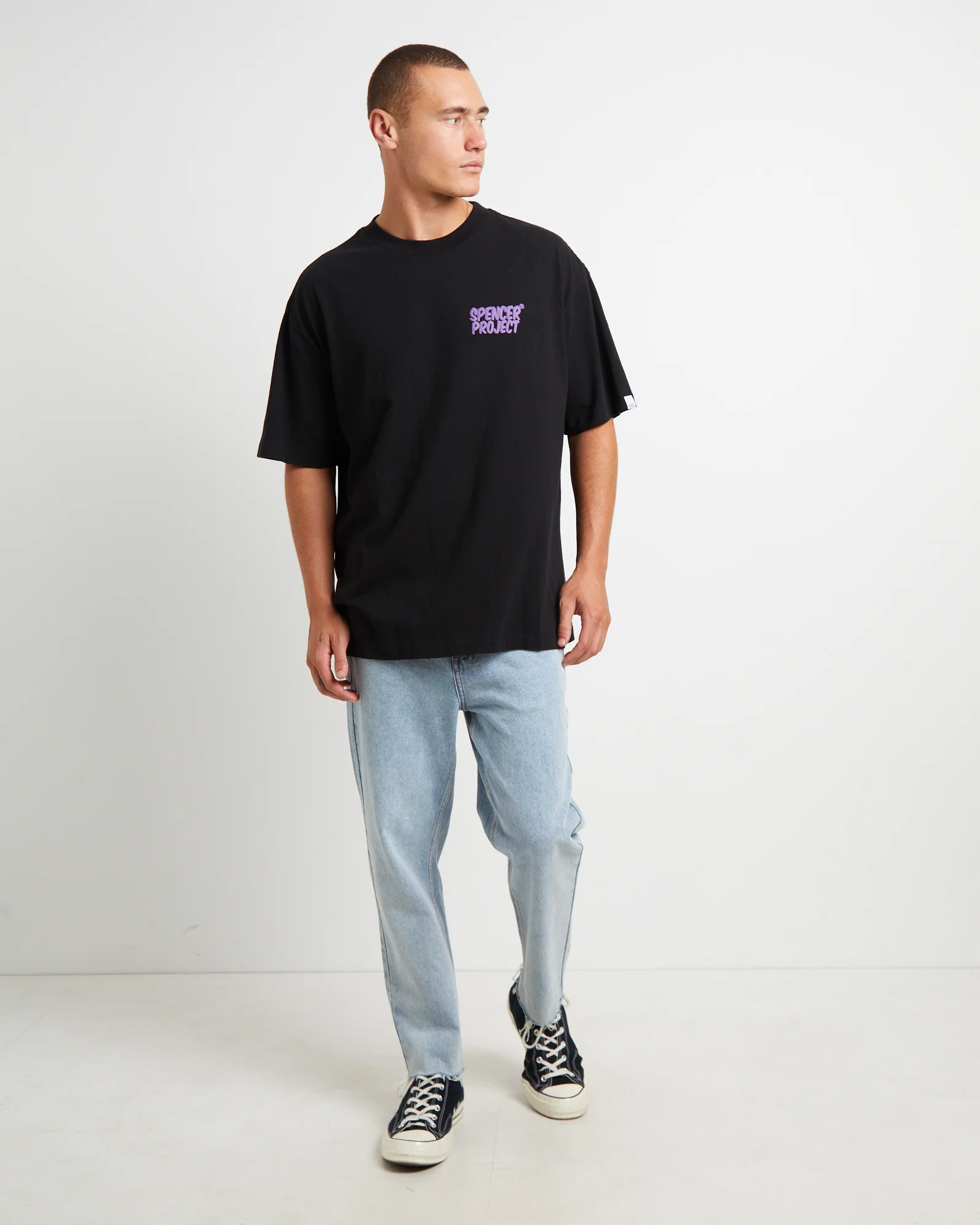 Puffy Short Sleeve T-Shirt in Black - Image 3