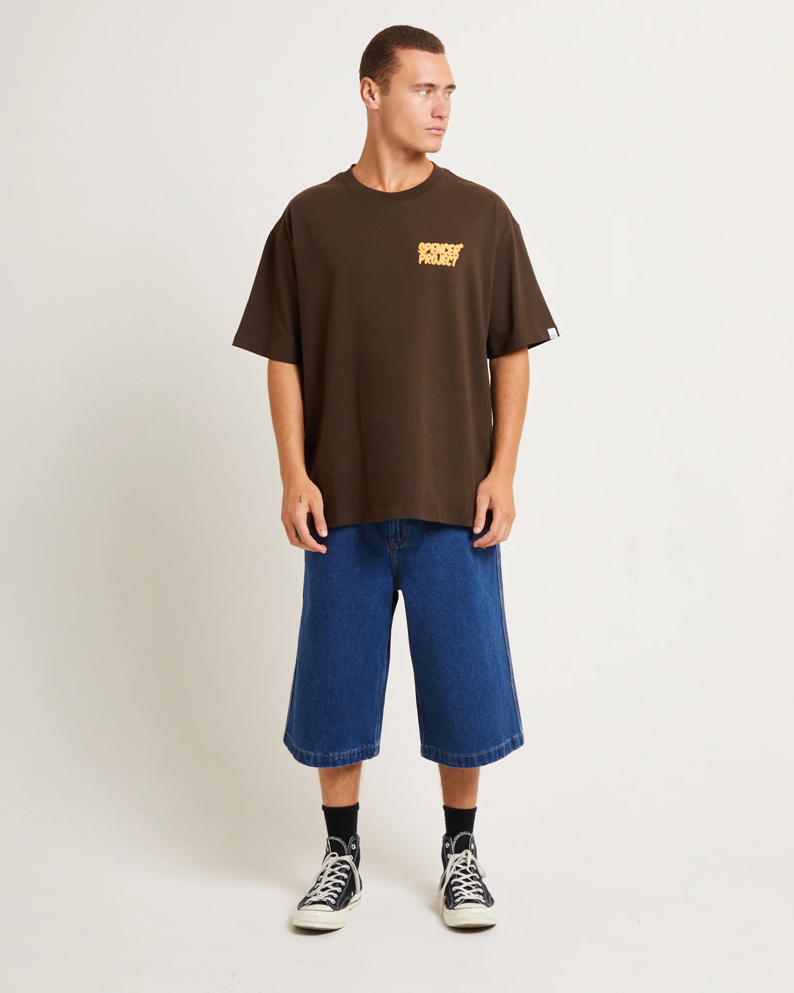 Puffy Short Sleeve T-Shirt in Brown - Image 3
