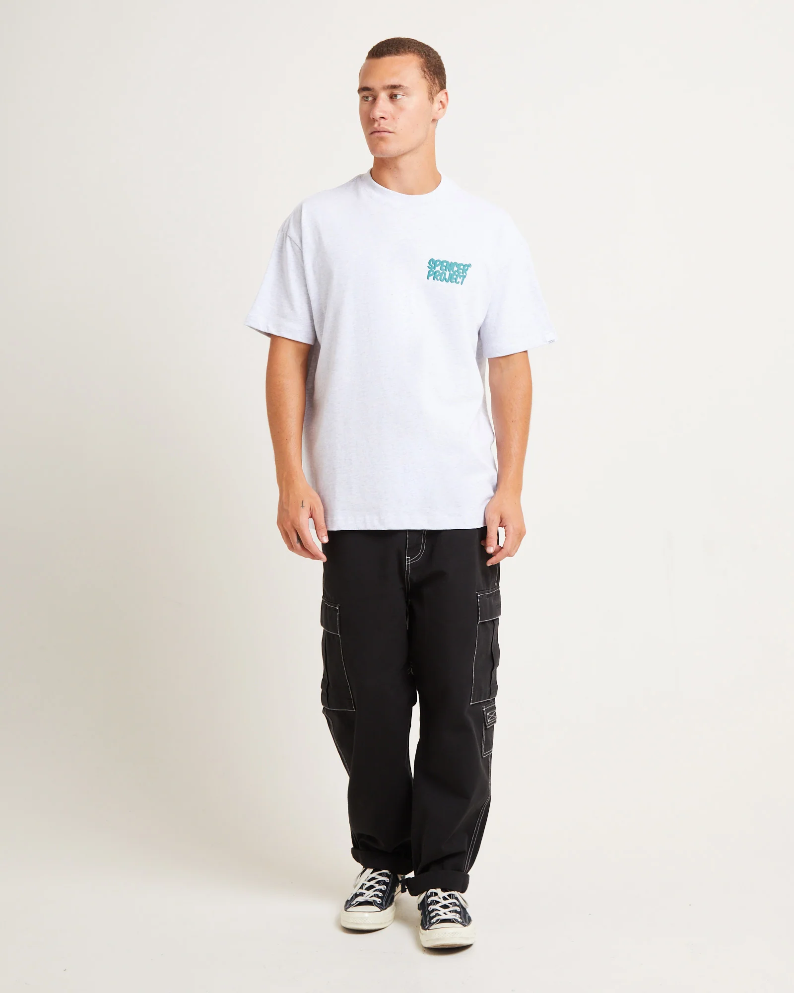 Puffy Short Sleeve T-Shirt in Frost Marle - Image 3