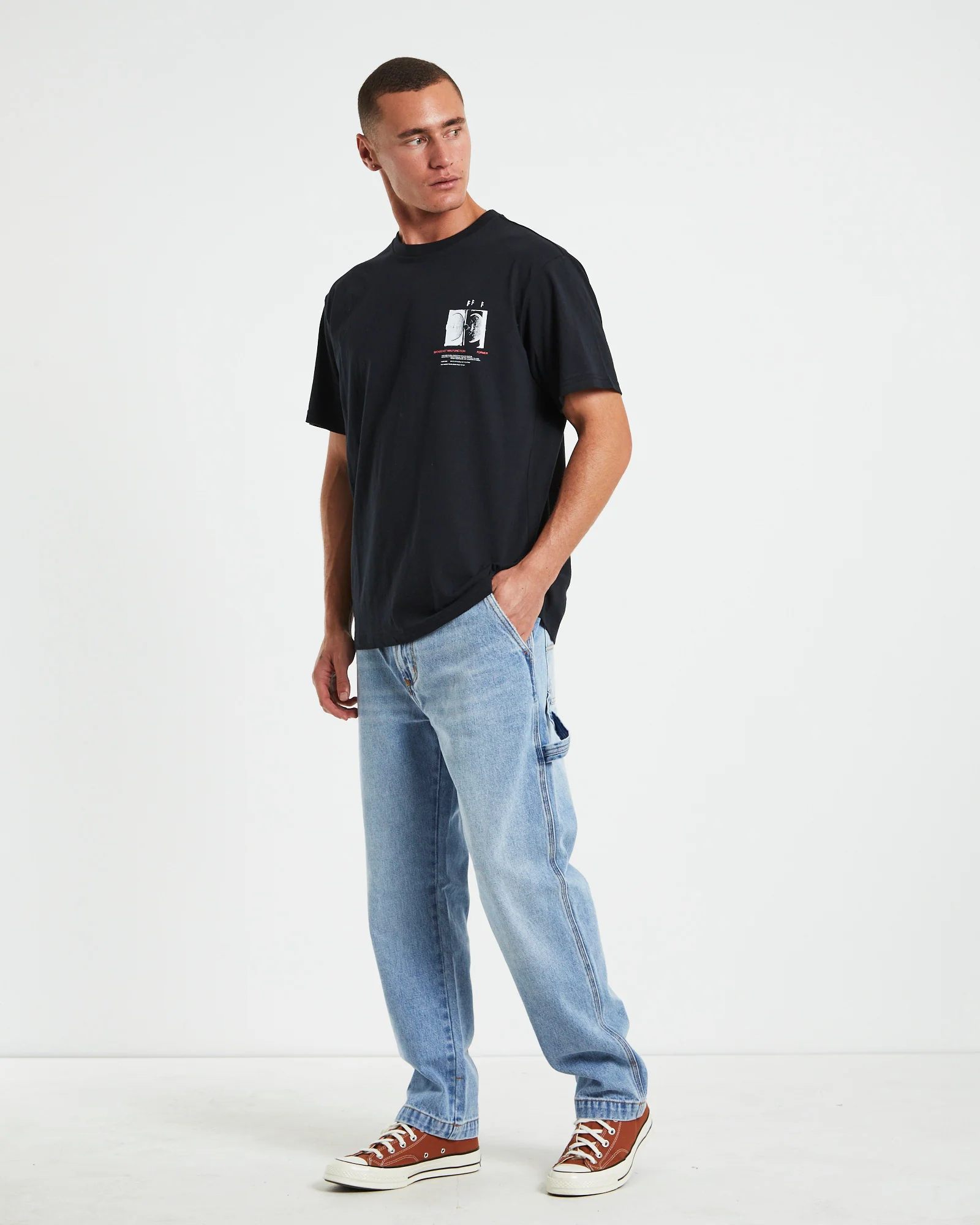 Quandary Short Sleeve T-Shirt in Black - Image 3