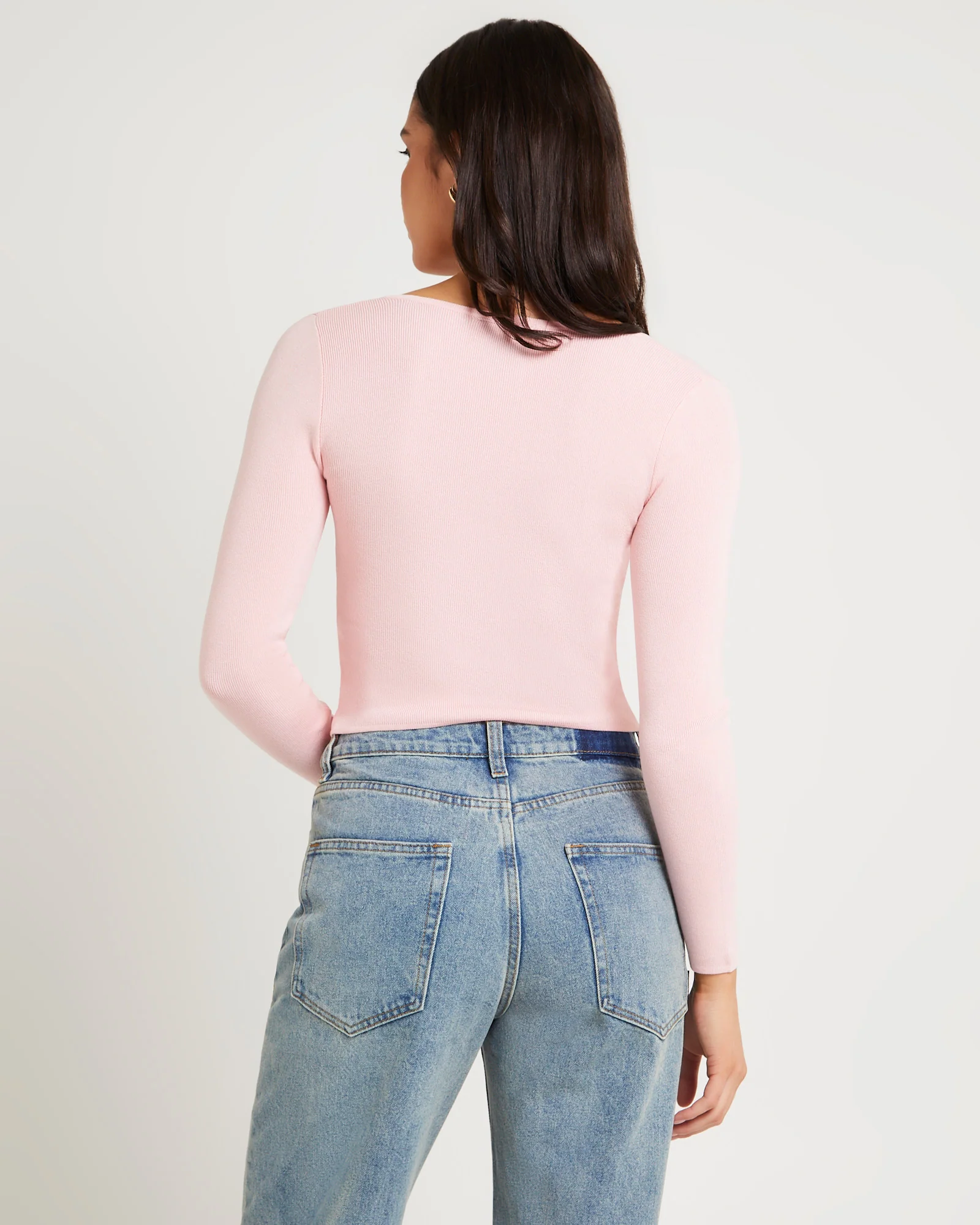 Quinn Hook & Eye Long Sleeve Knit Top - Image 3