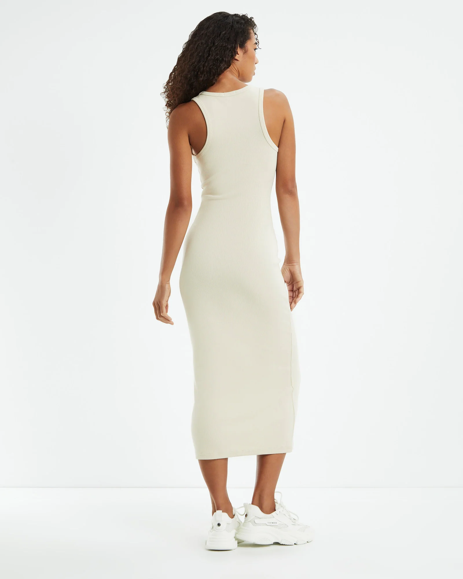 Racer Back Midi Dress Stone - Image 2