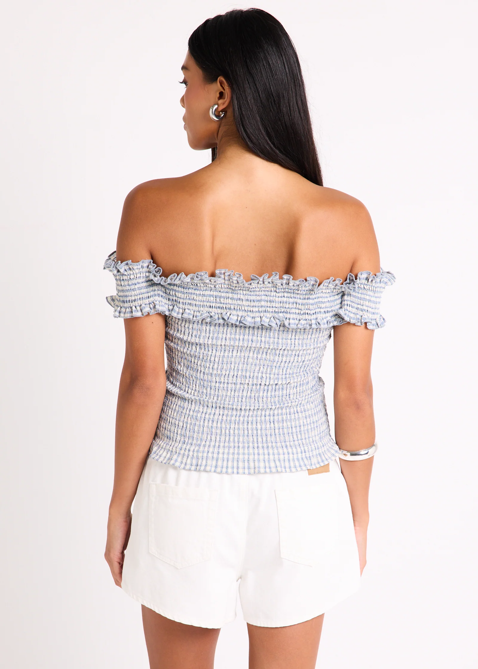 Rayna Shirred Off Shoulder Top - Image 4
