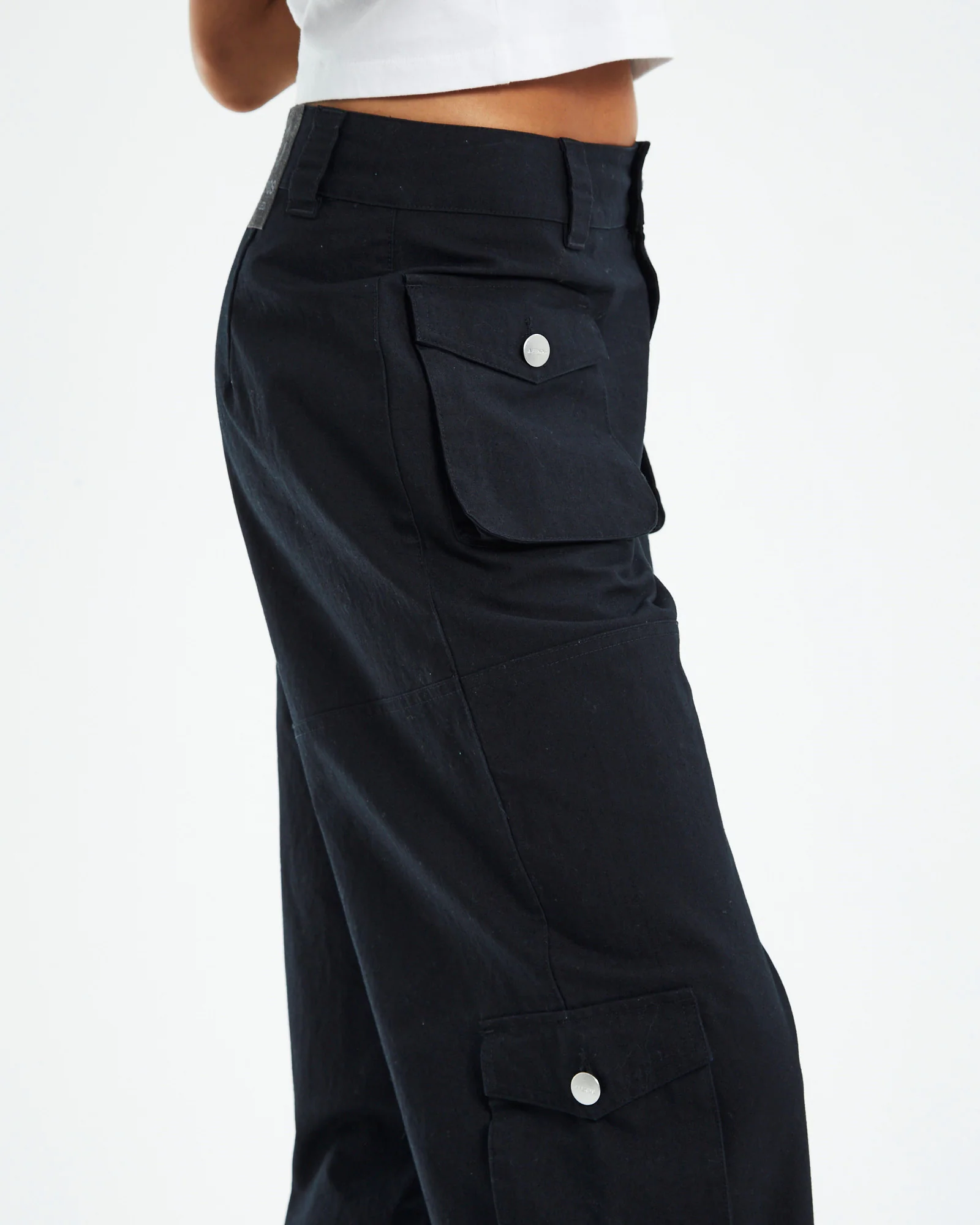 Recycled Cargo Pants Black - Image 6