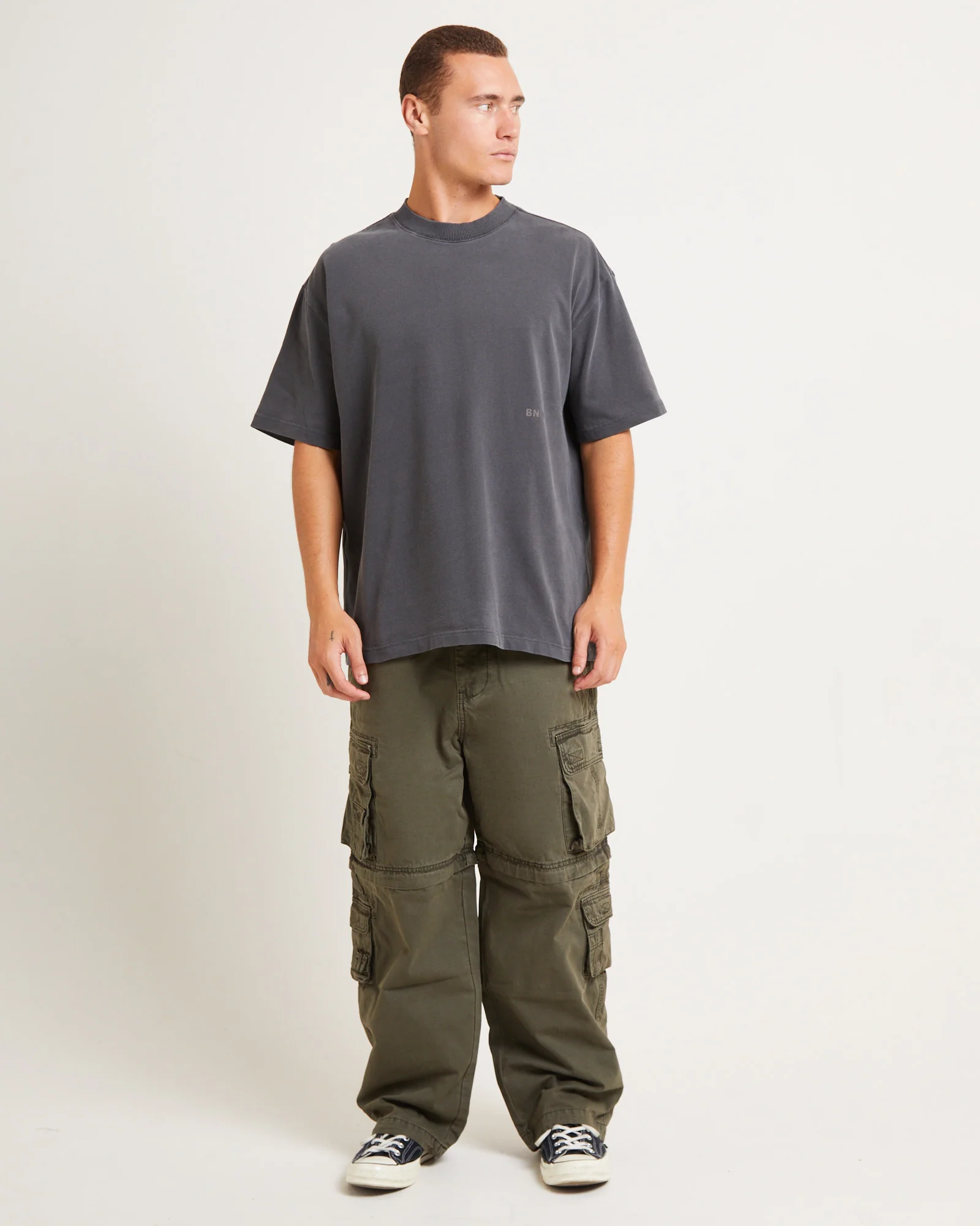 Relative Regulations Short Sleeve T-Shirt in Pewter Grey - Image 3
