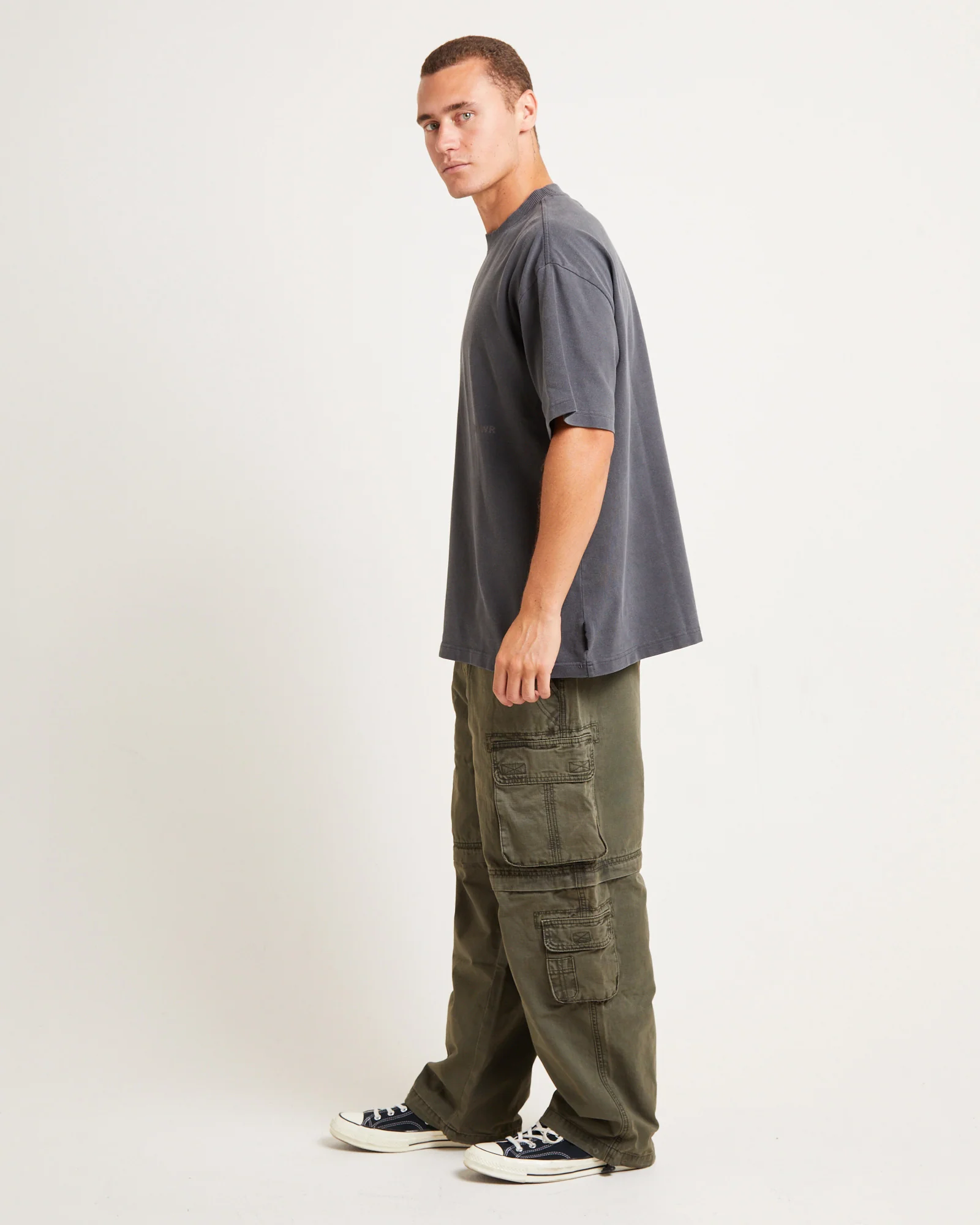 Relative Regulations Short Sleeve T-Shirt in Pewter Grey - Image 4