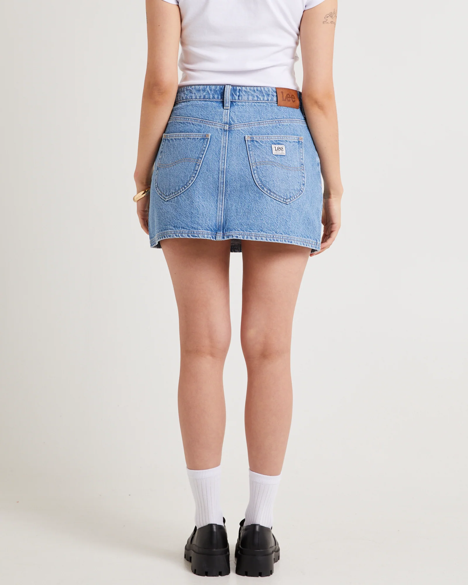 Relaxed Denim Mini Skirt - Image 2