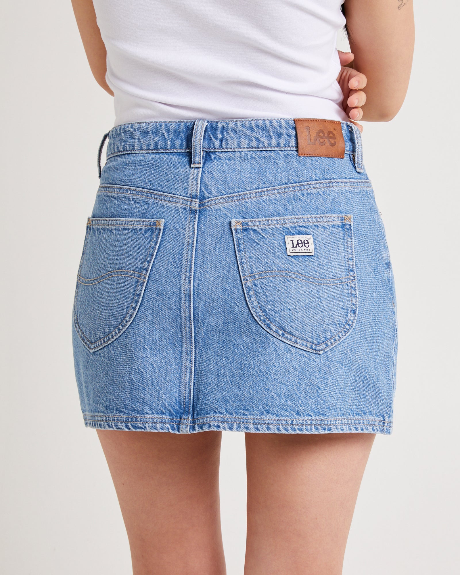Relaxed Denim Mini Skirt - Image 5