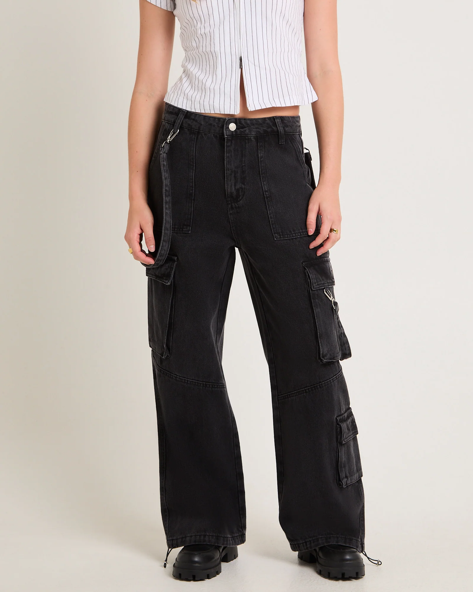 Remedy Denim Cargo Pants - Image 2