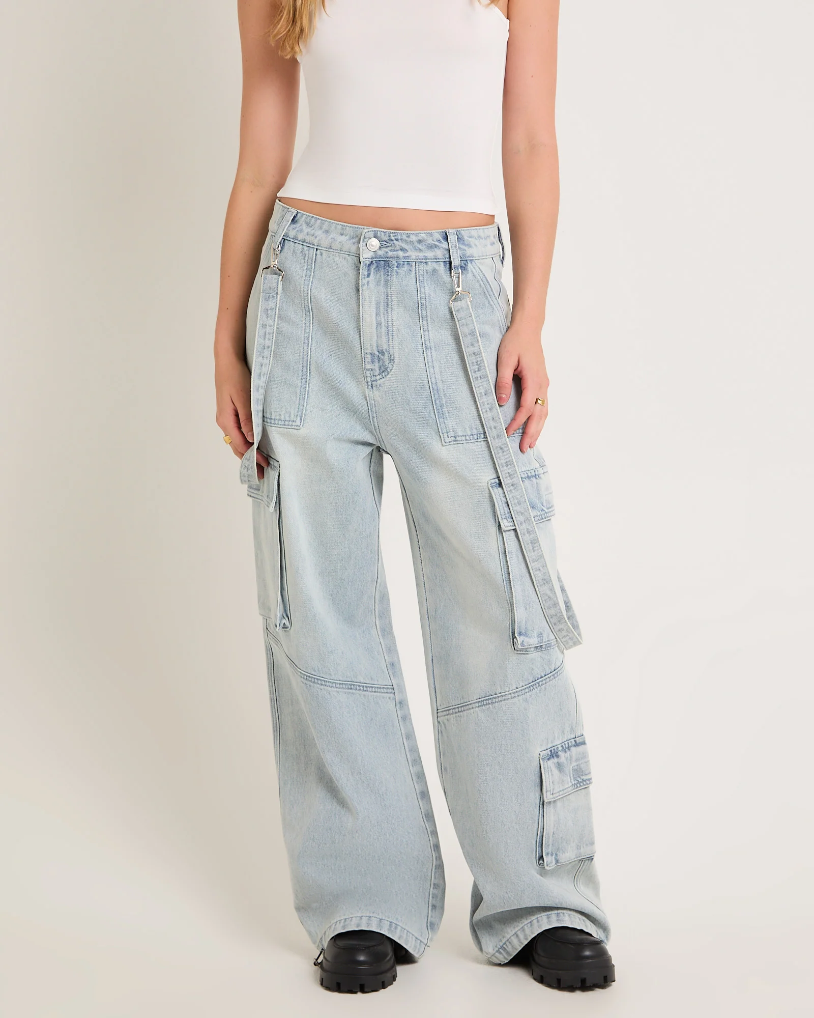 Remedy Denim Cargo Pants - Image 2