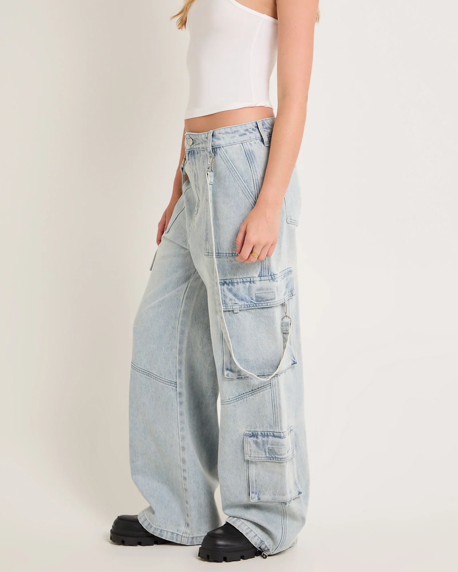 Remedy Denim Cargo Pants - Image 4