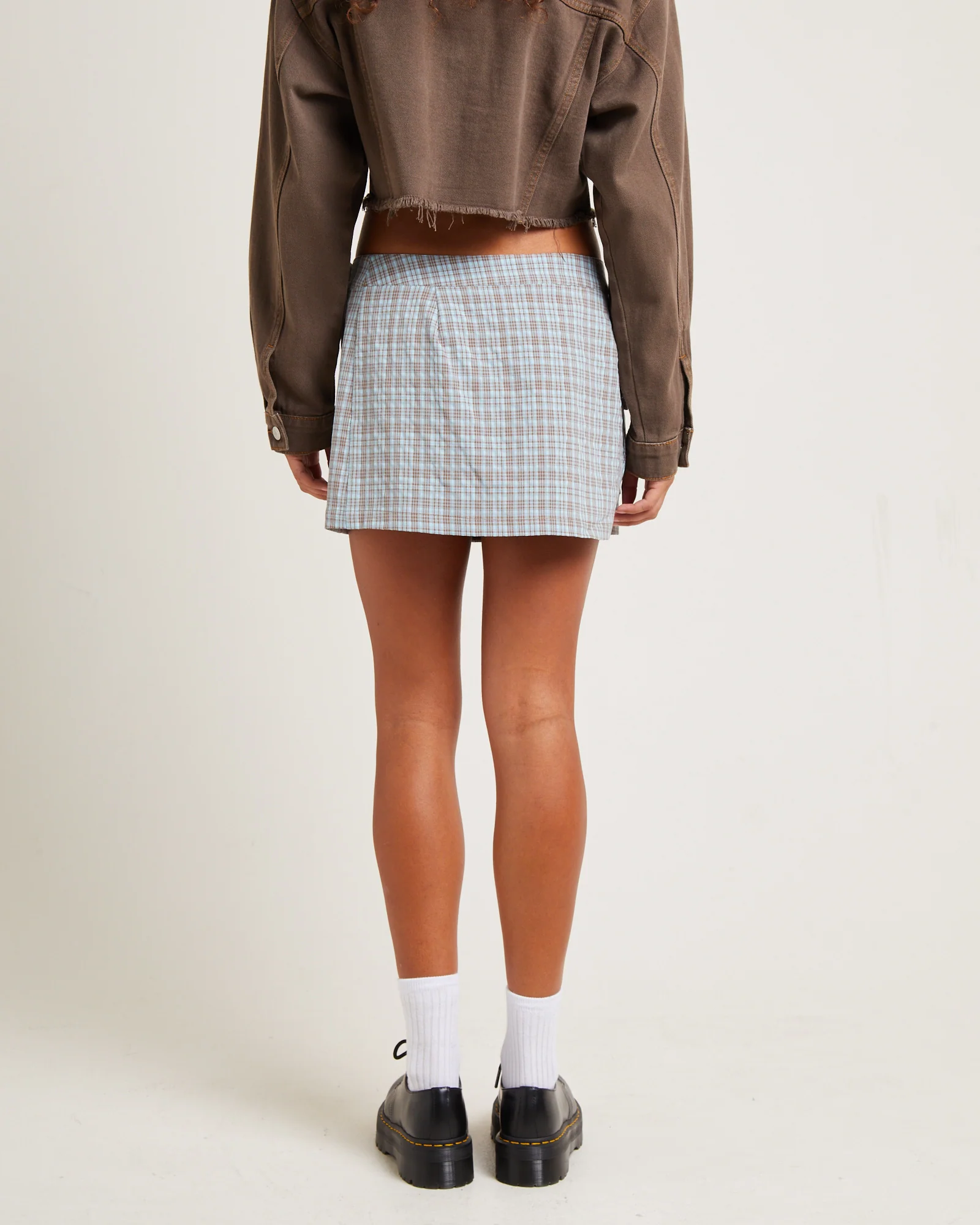 Remi Check Cargo Mini Skirt - Image 2