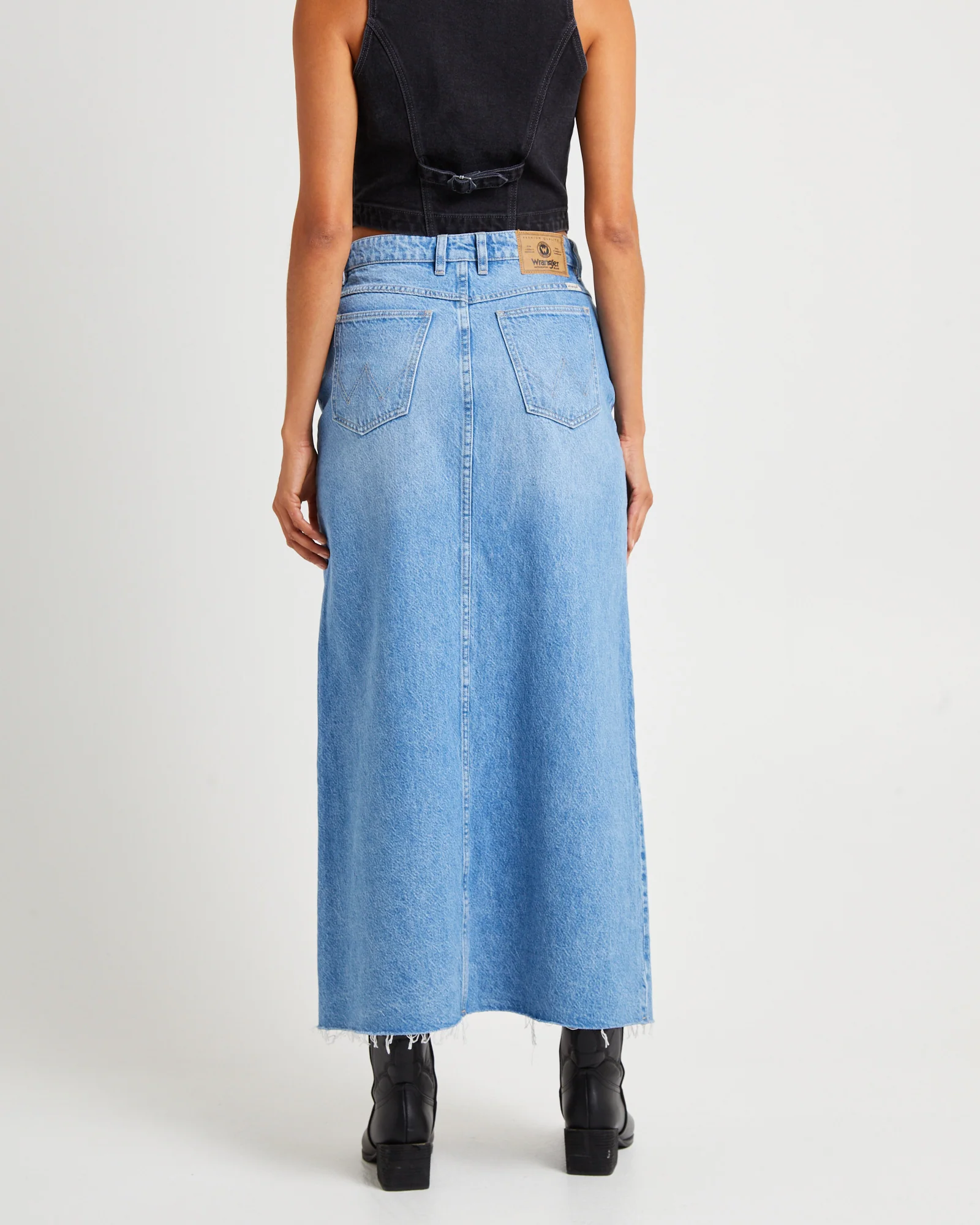 Repair Denim Maxi Skirt in - Image 3