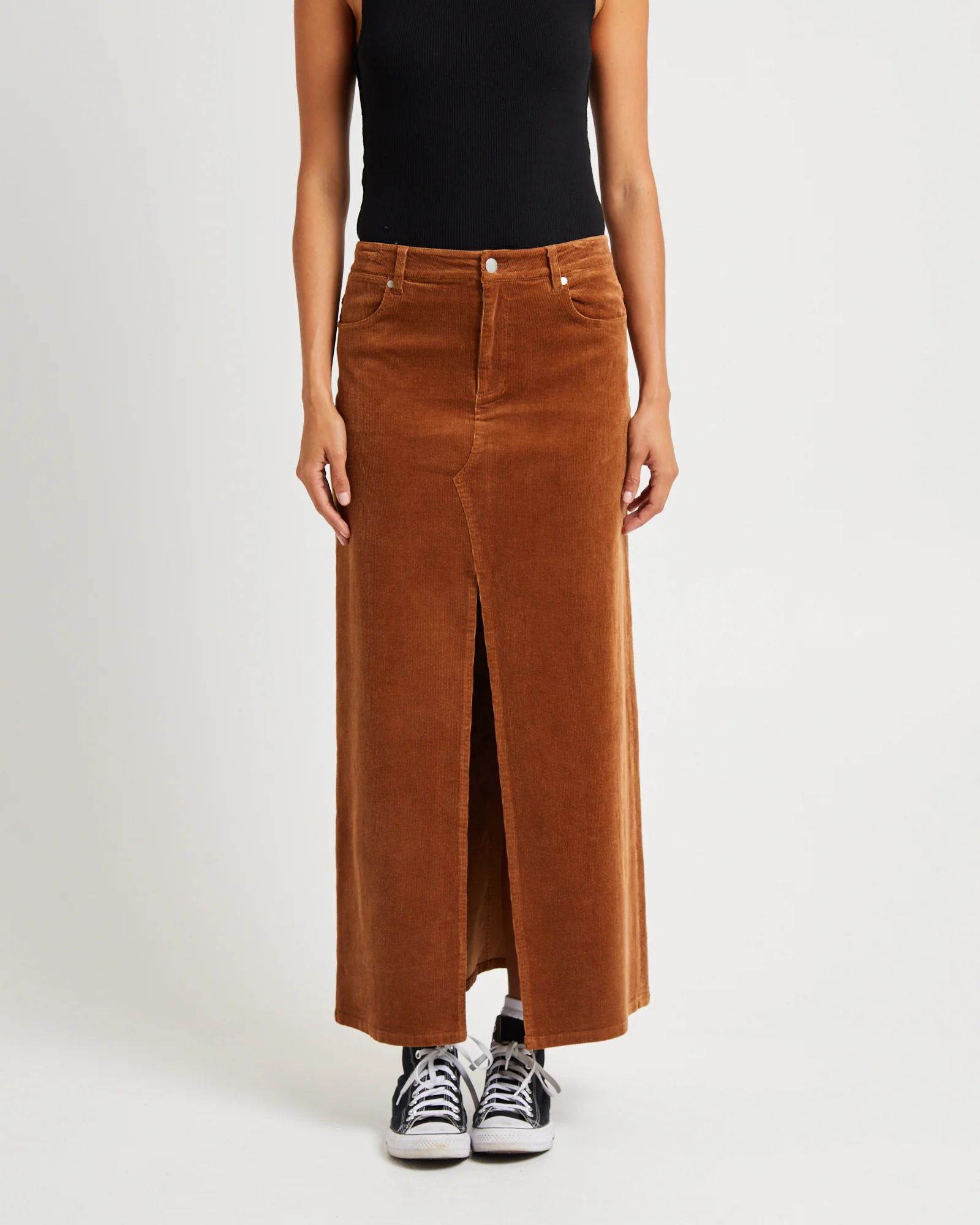 Repair Maxi Skirt Caramel Cord - Image 2