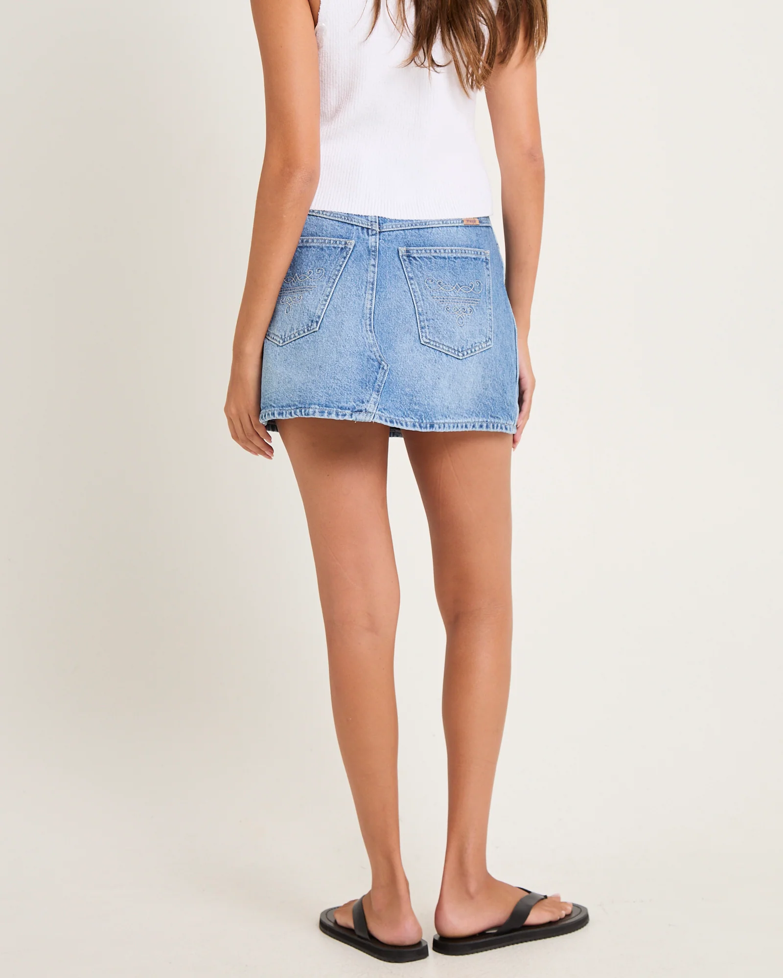 Repair Mini Denim Skirt - Image 2