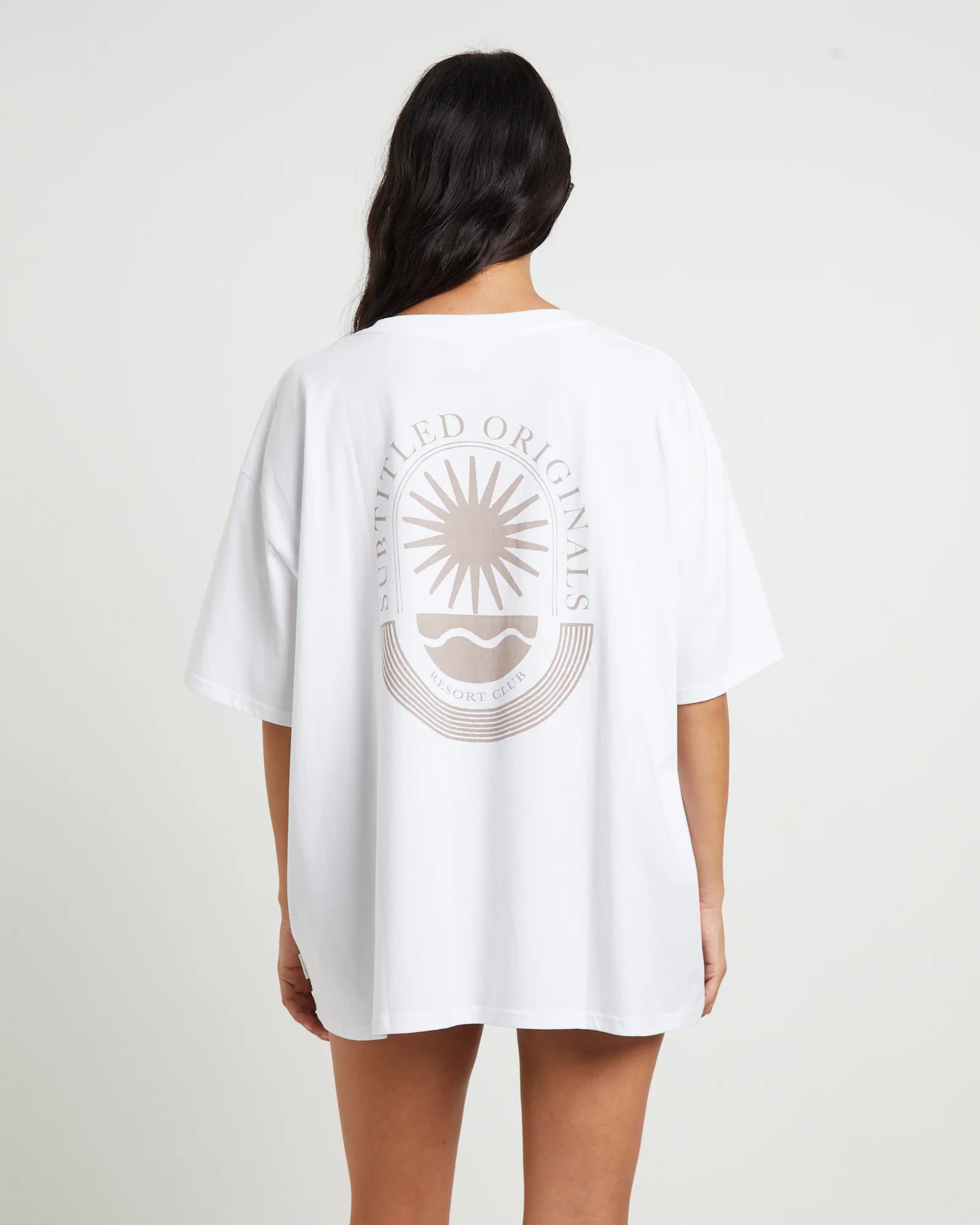 Resort Club Oversized T-Shirt in White - Image 2