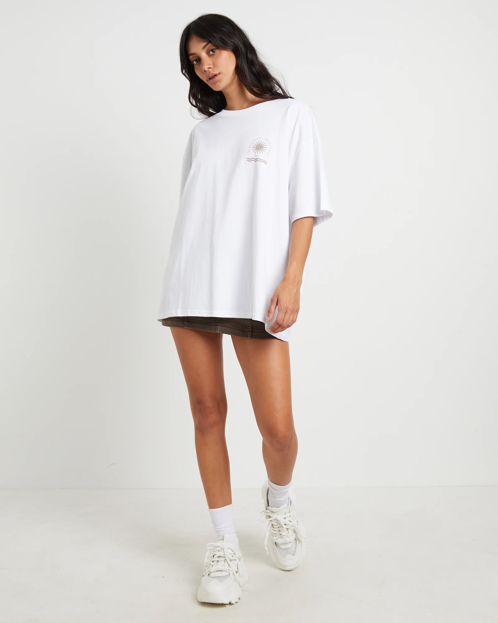 Resort Club Oversized T-Shirt in White - Image 3