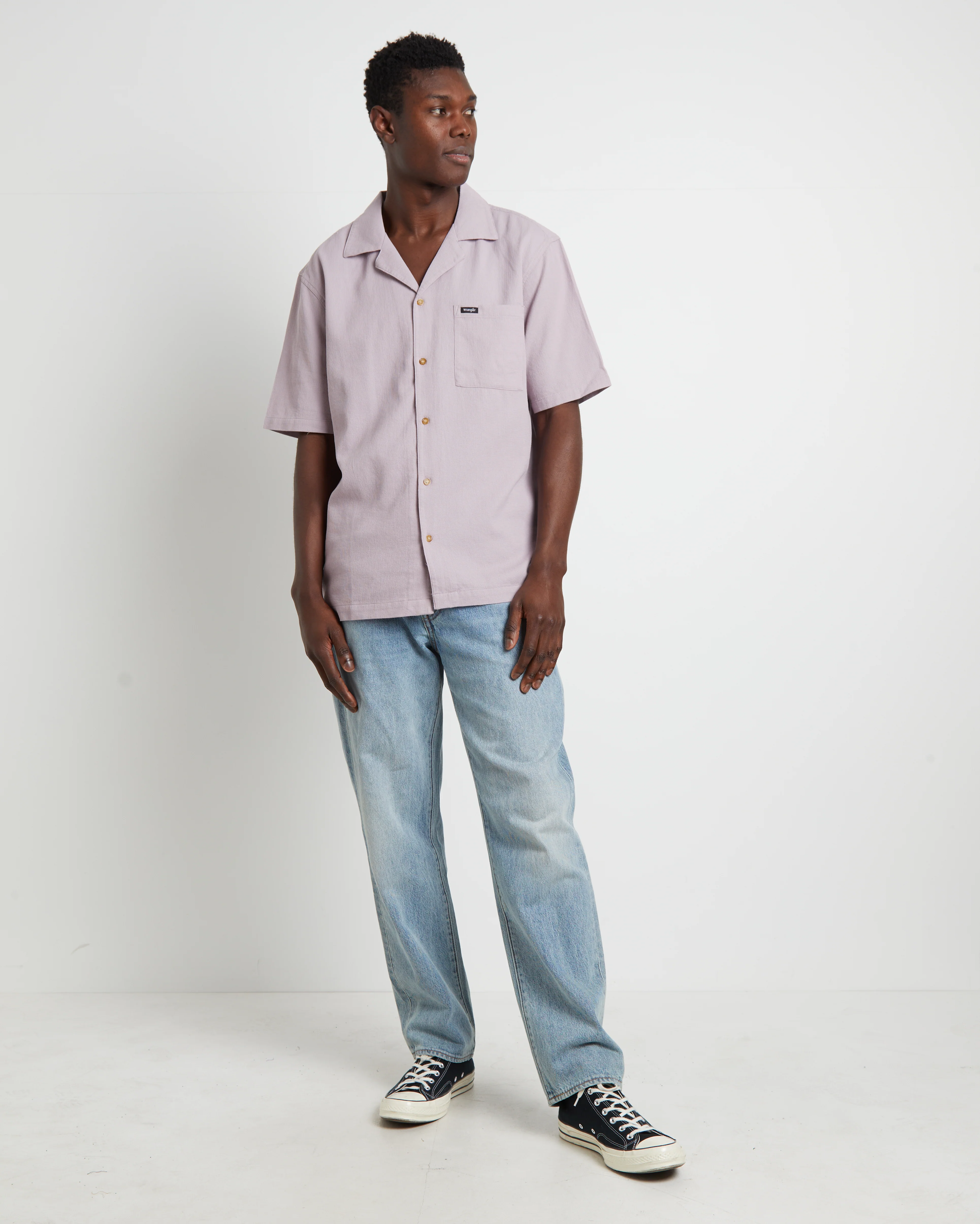 Resort Waffle Shirt Washed Lavender - Image 3