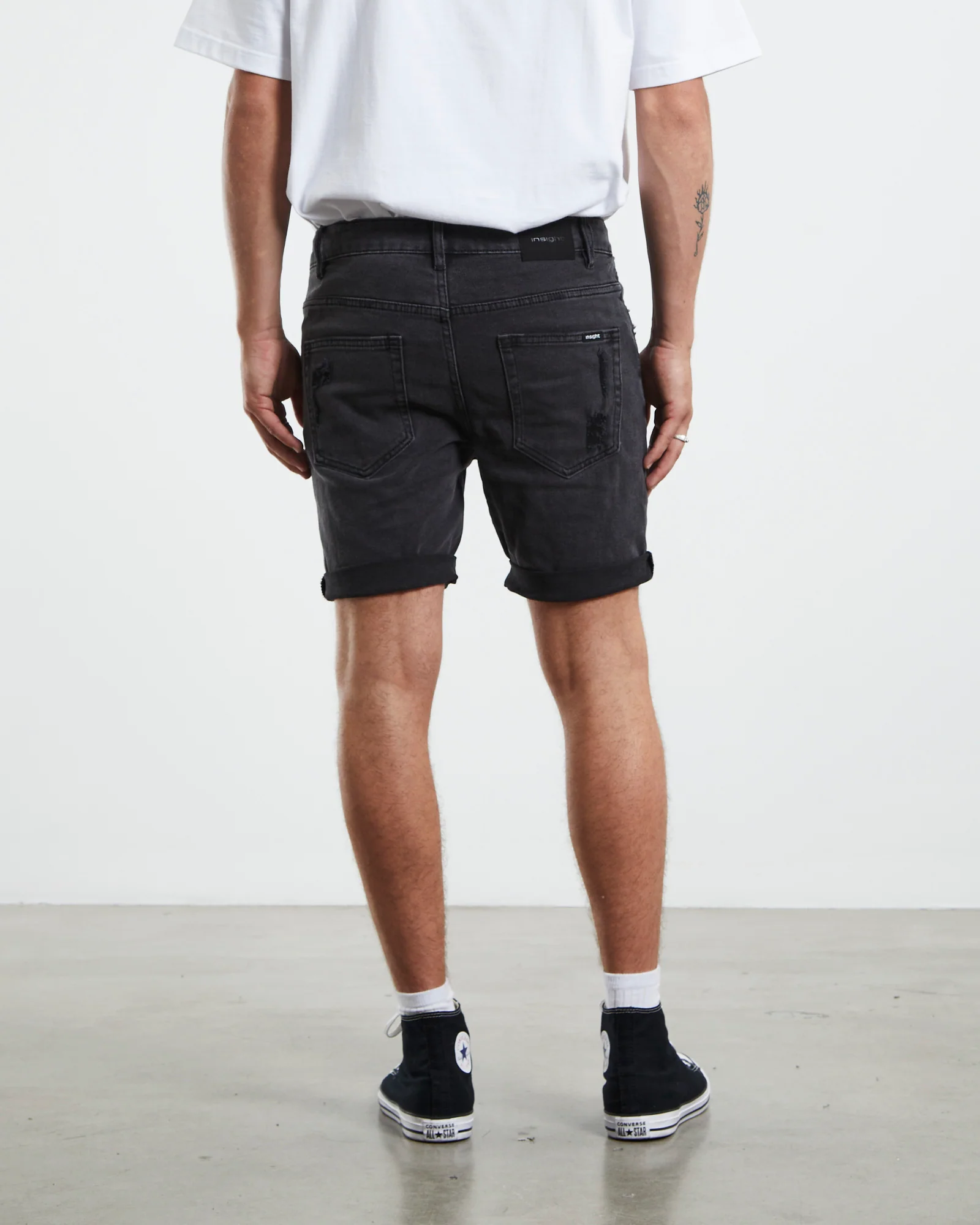 Revolver Denim Shorts New York Trashed Black - Image 2
