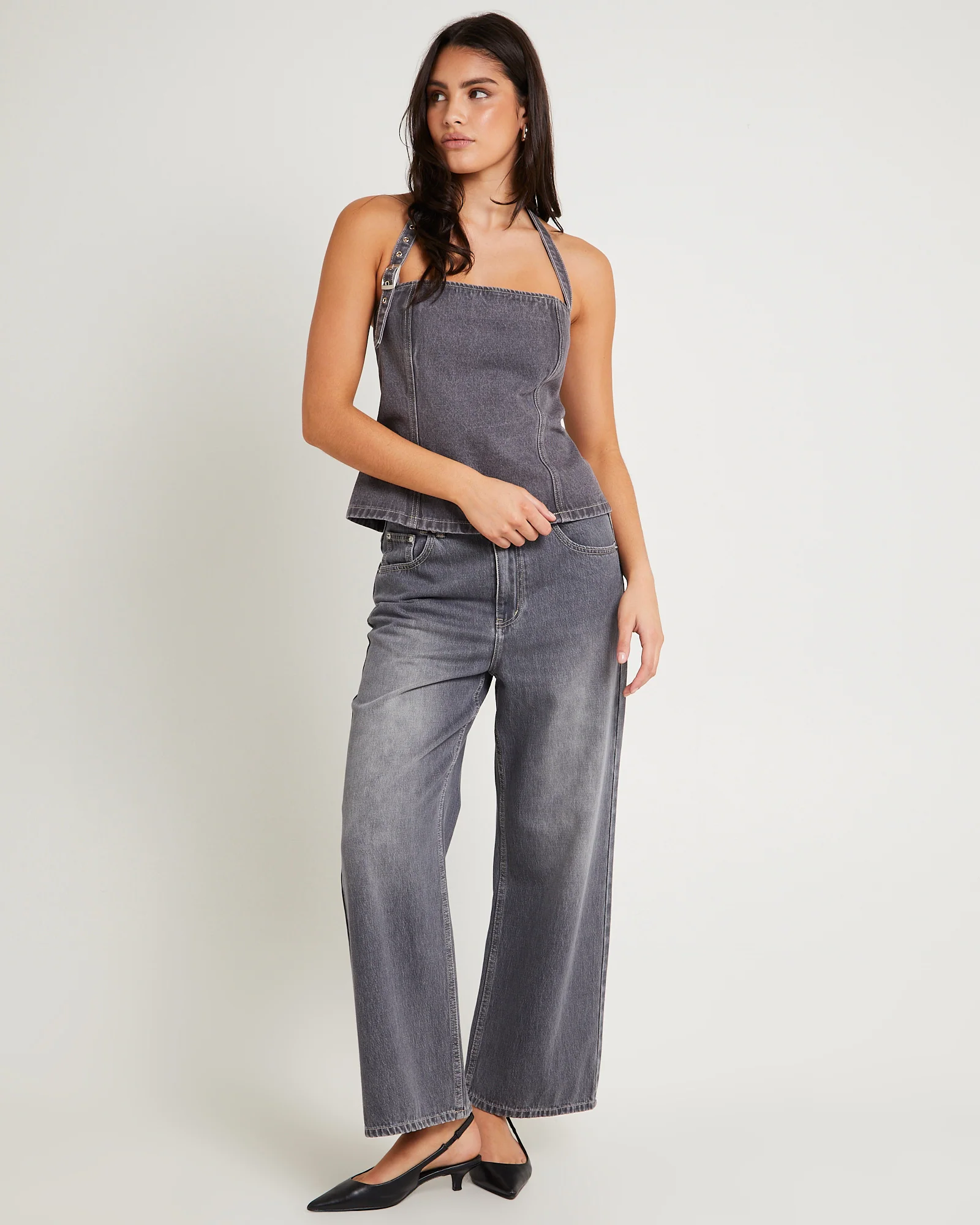 Rez Maxi Baggy Denim Jeans Petite - Image 2