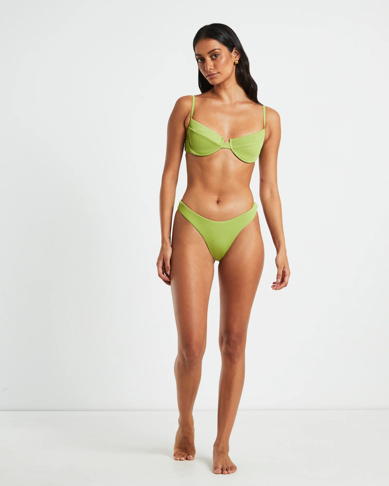 Rib Cheeky Cut Bikini Bottoms - Image 4